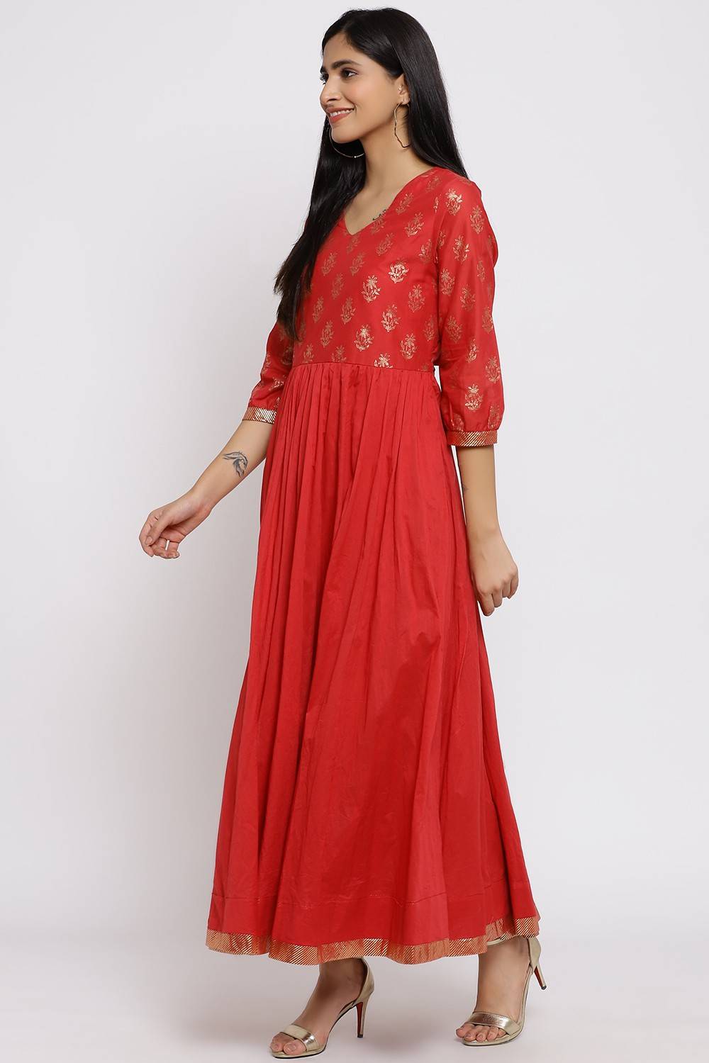 biba red dress Biba Cotton Maxi Dress