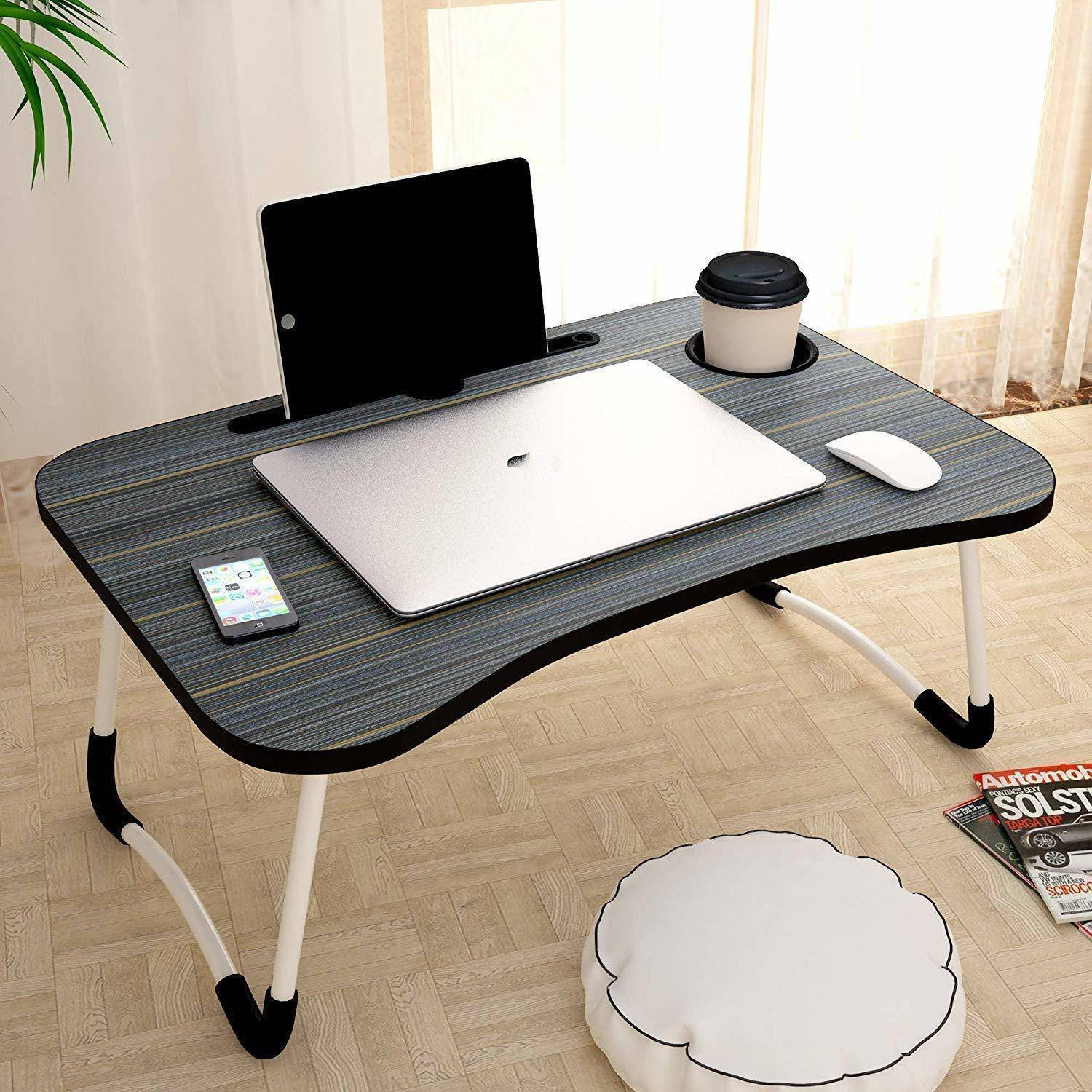 Image of FurniGully Wood Portable Laptop Table