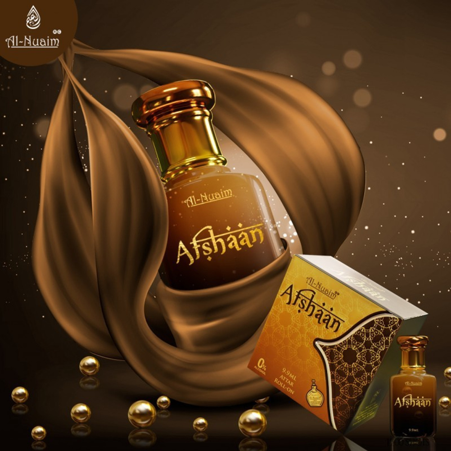 Image of Al-Nuaim Afshaan 9.9 ml Attar Roll-On | Original and Traditional Formulation | for Women and Men | Alcohol Free Attar, Vegan Fragrance Floral Attar