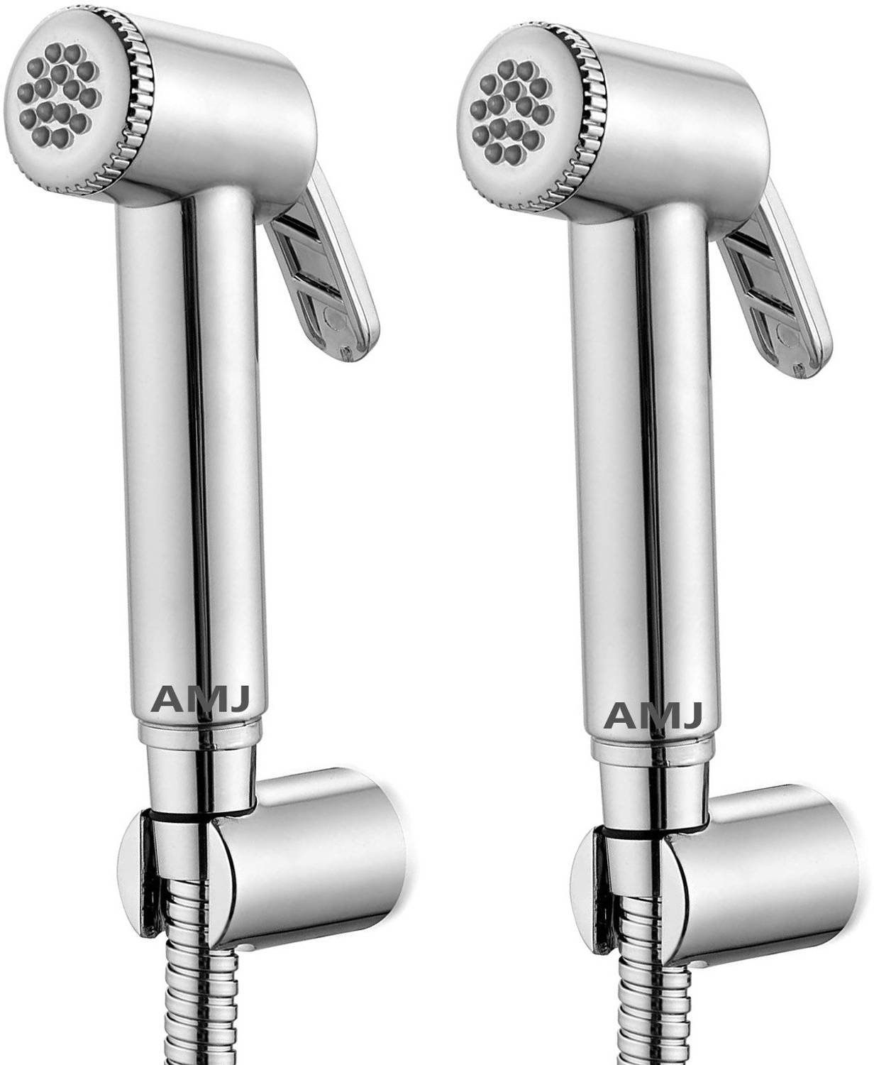 AMJ Conti Health faucet (abs) with 1mtr flexible SS Tube and Wall Hook - Set of 2 Health  Faucet