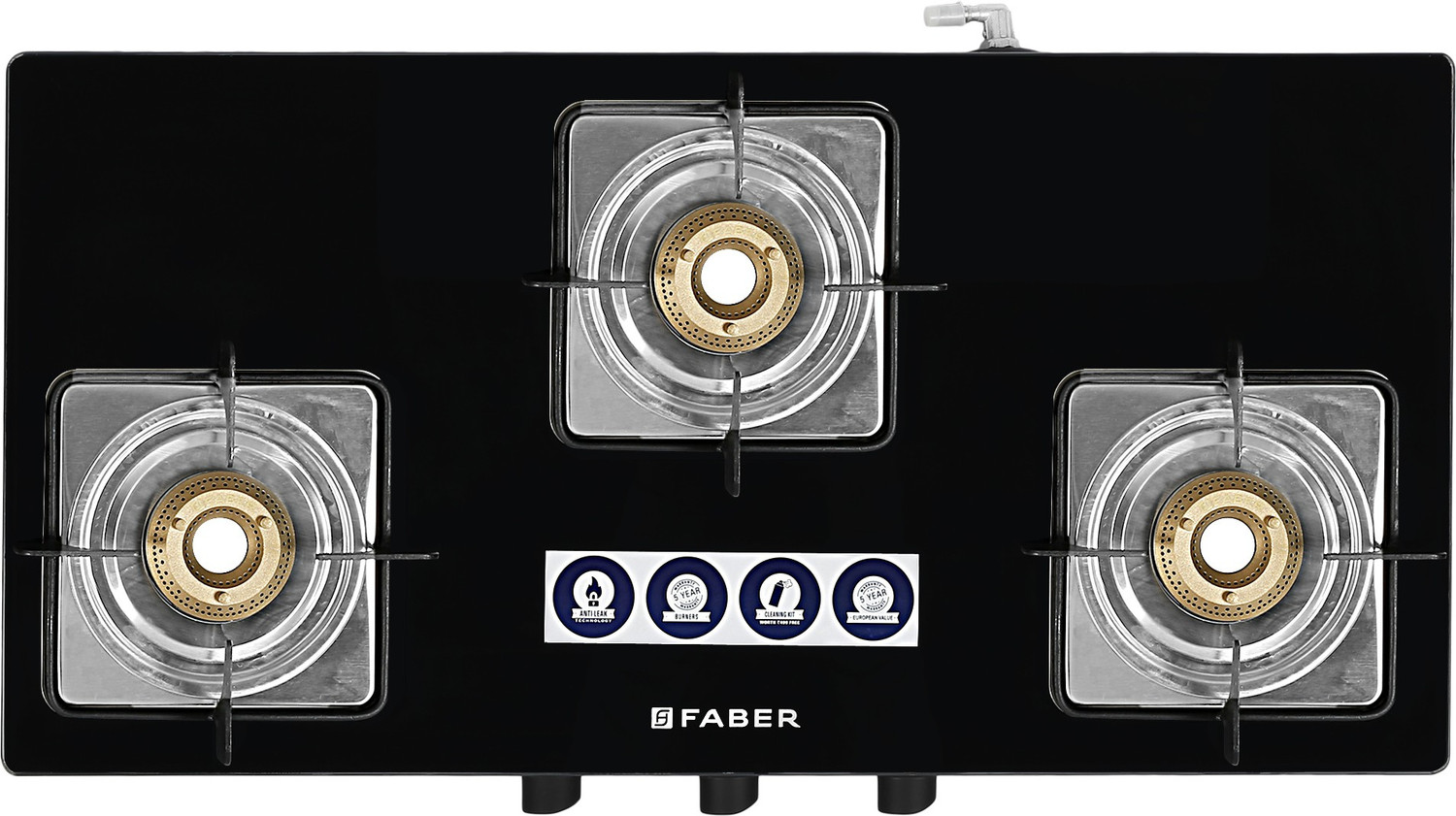 Image of FABER Supreme Plus C 3BB Glass Manual Gas Stove