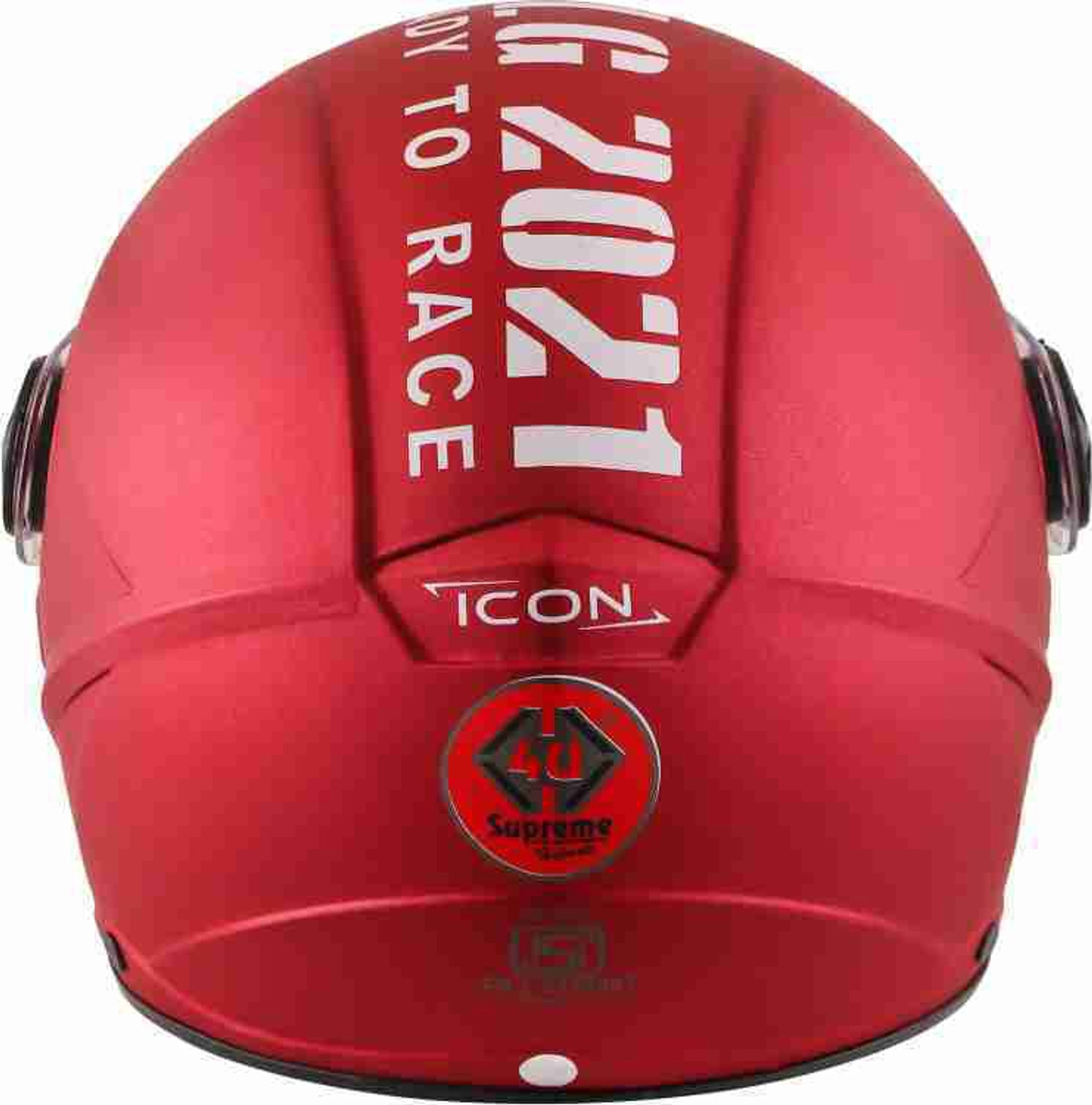Image of 4U SUPREME Icon Red Motorbike Helmet