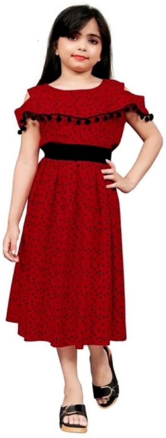 Aarya Designer Girls Below Knee Party Dress