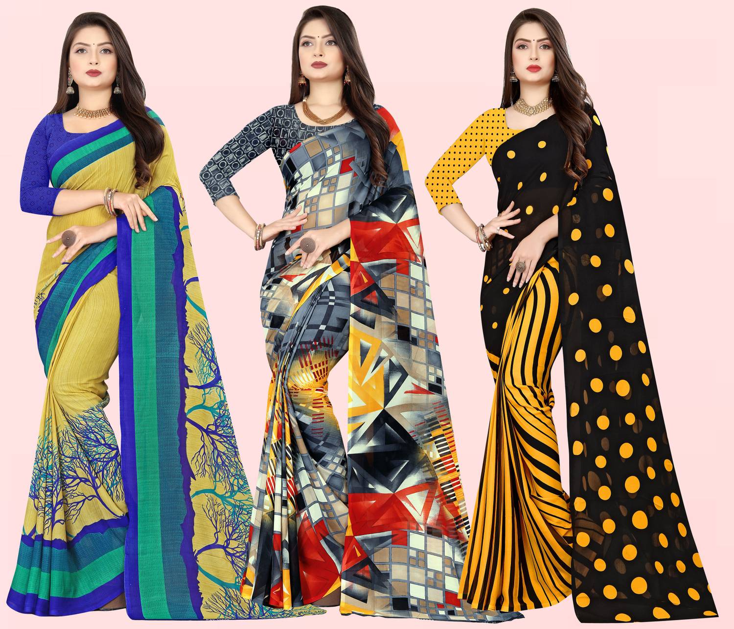 Anand Sarees Printed Bollywood Georgette Saree