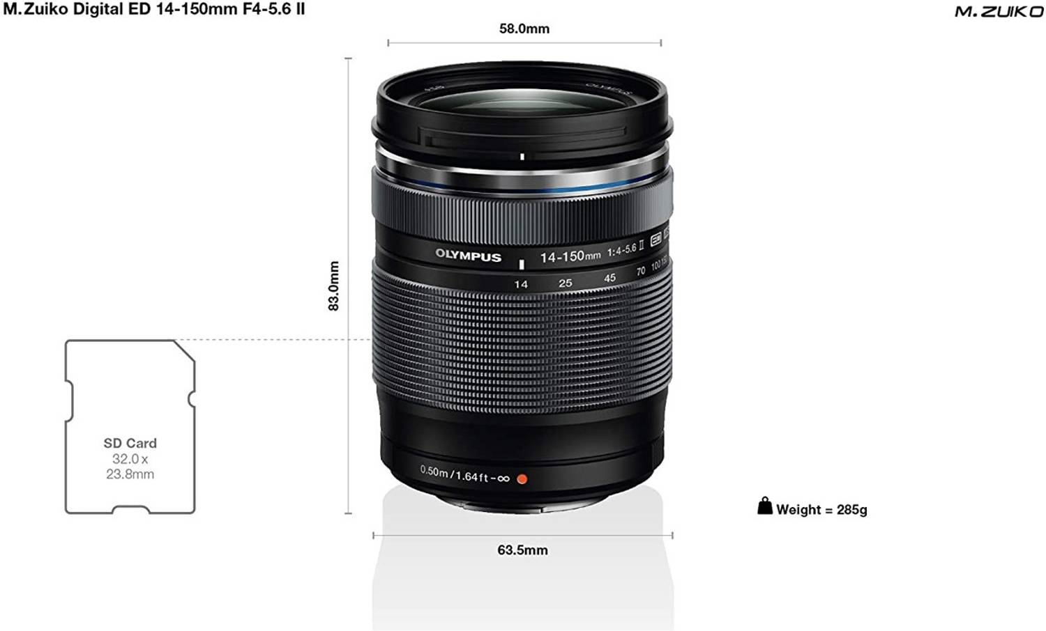 OLYMPUS M.Zuiko Digital ED 14-150mm f4.0-5.6 Wide-angle Zoom Lens