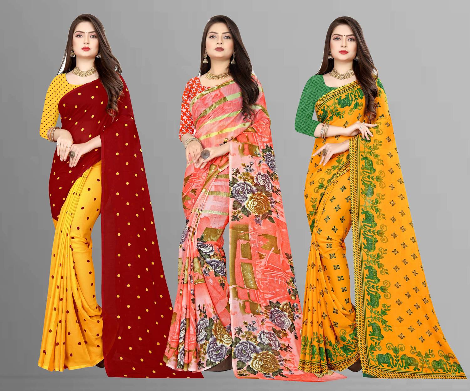 Anand Sarees Printed Bollywood Georgette Saree