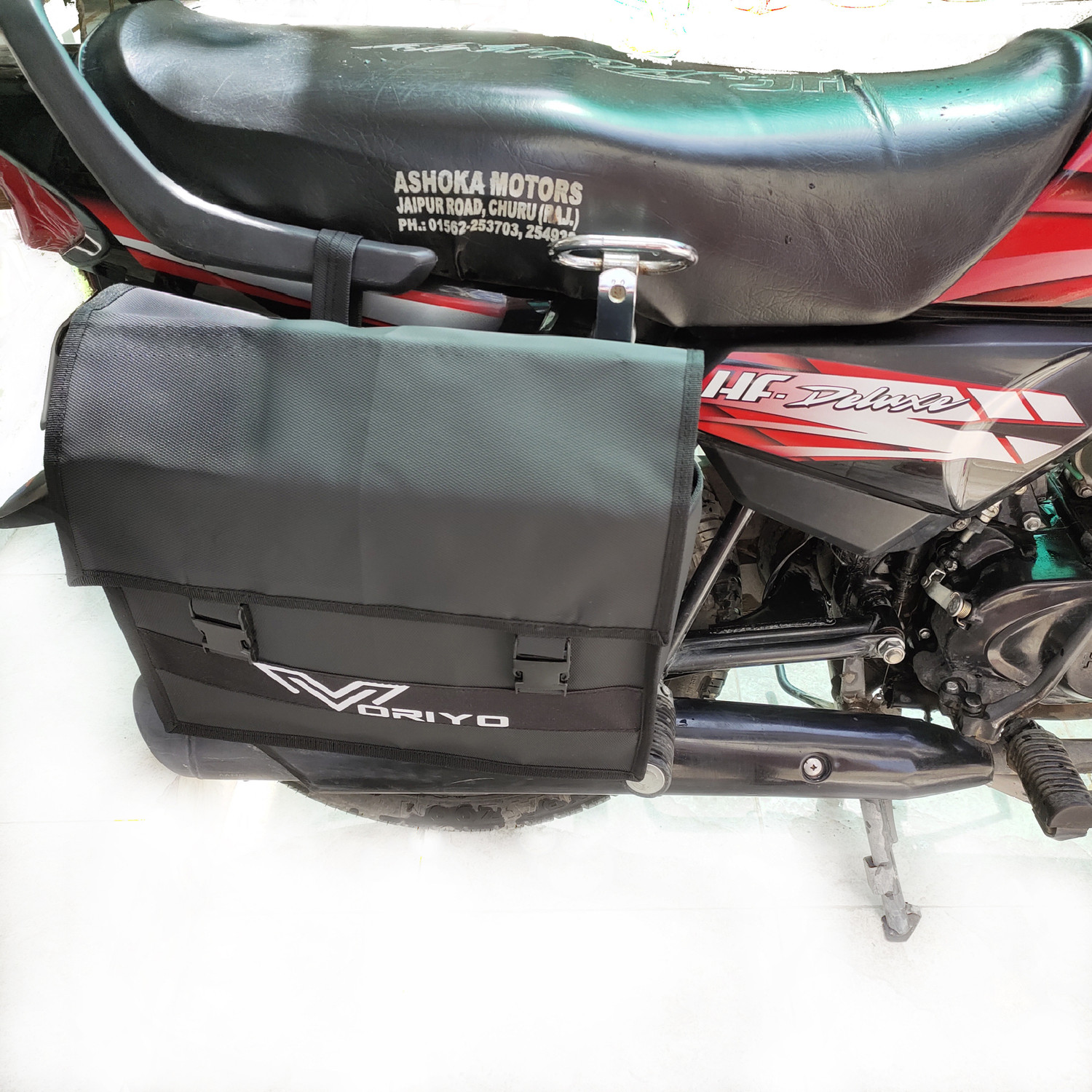 Image of Voriyo BikeBag01 Saddle Bag Black Polyester Motorbike Saddlebag