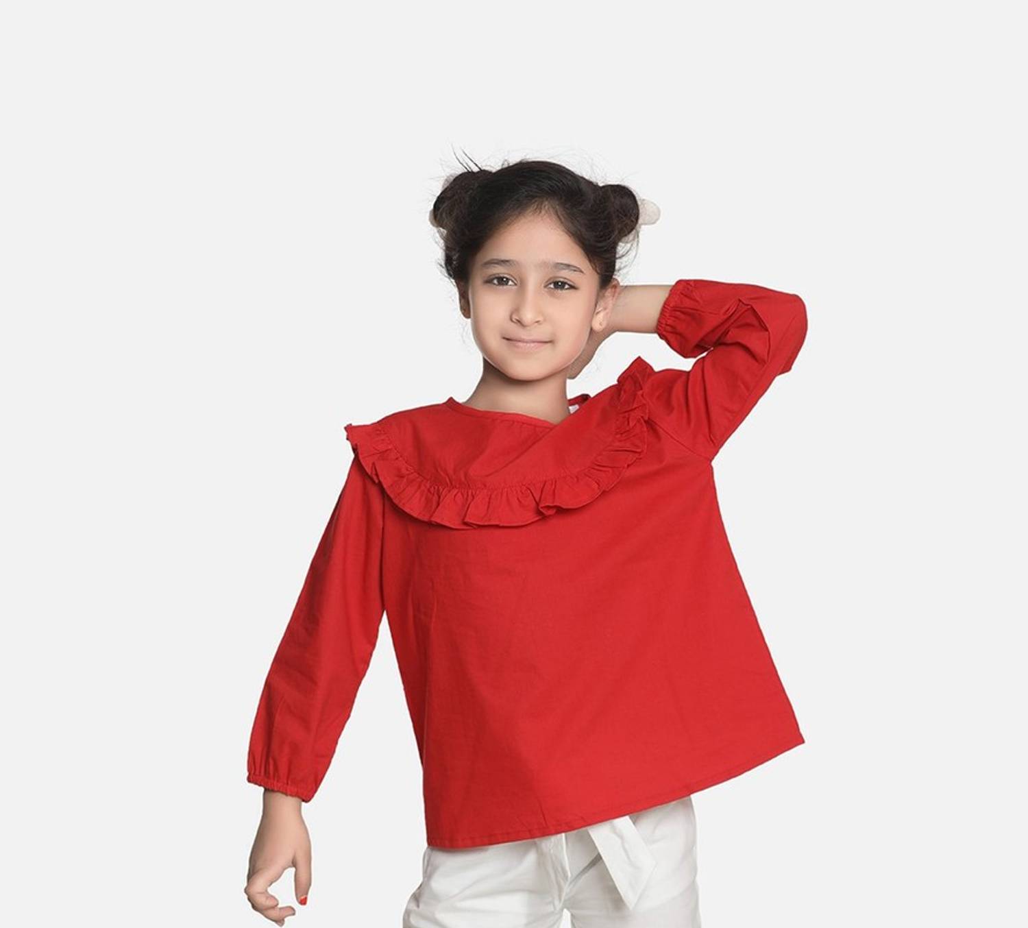 Aww Hunnie Girls Casual Pure Cotton Full Sleeve Top