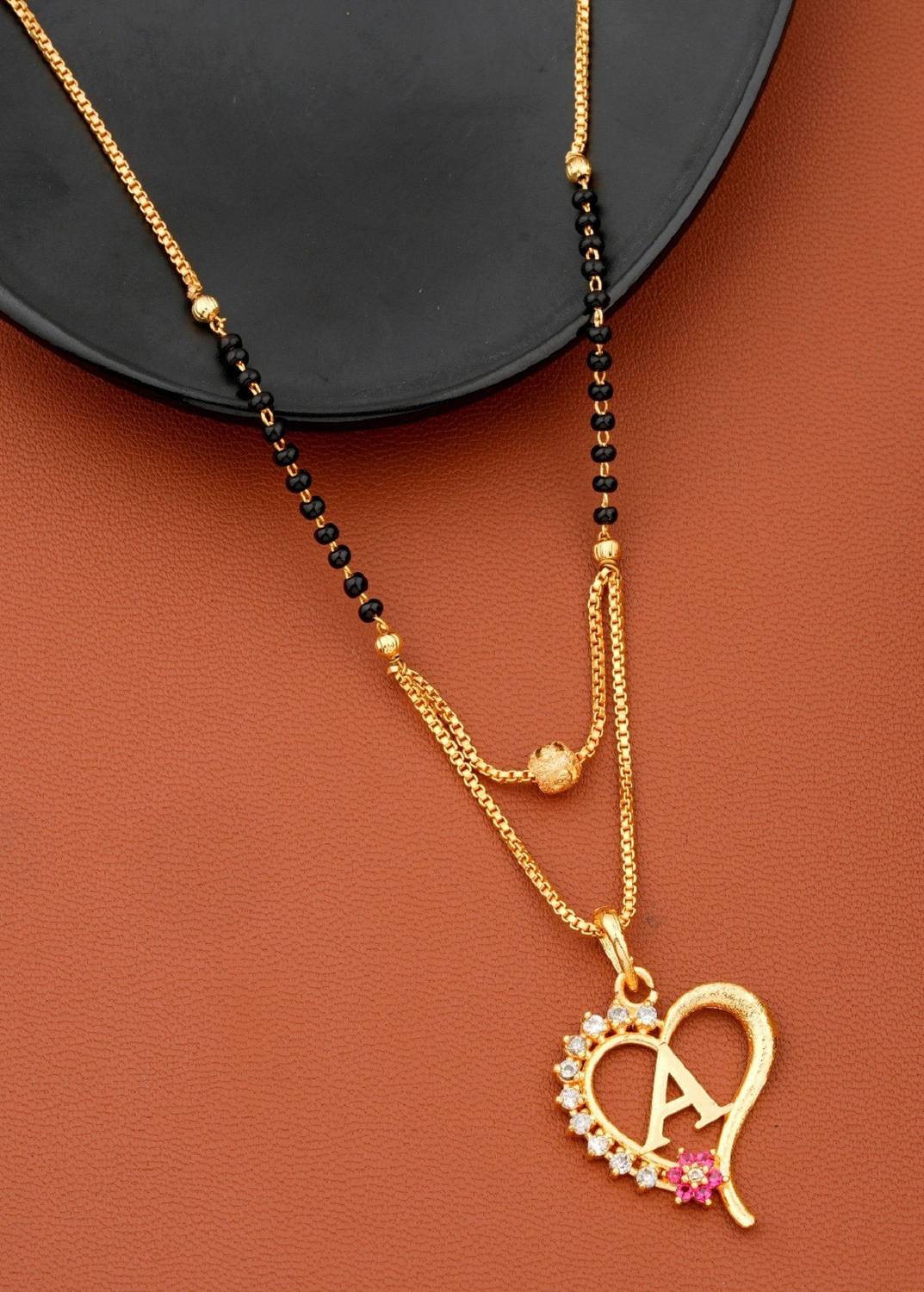 Bright STYLE a letter mangalsutra for women & girls alloy, brass, copper & metal mangalsutra Alloy, Metal Mangalsutra