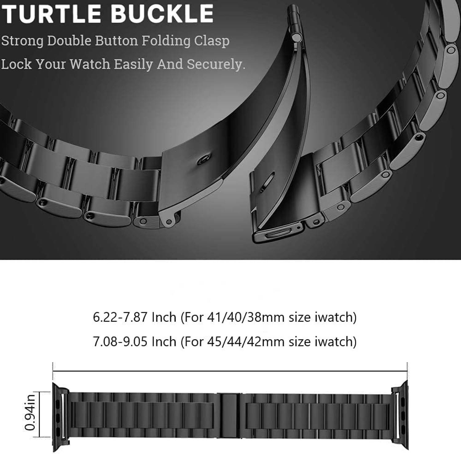 Viraan Apple Watch Band 44mm 42mm Stainless Steel - Image 5