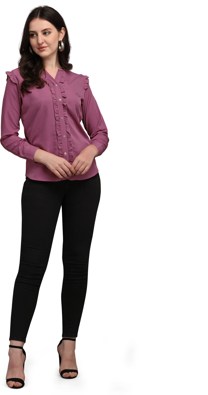 Image of Kinjo Casual Solid Women Orange Top