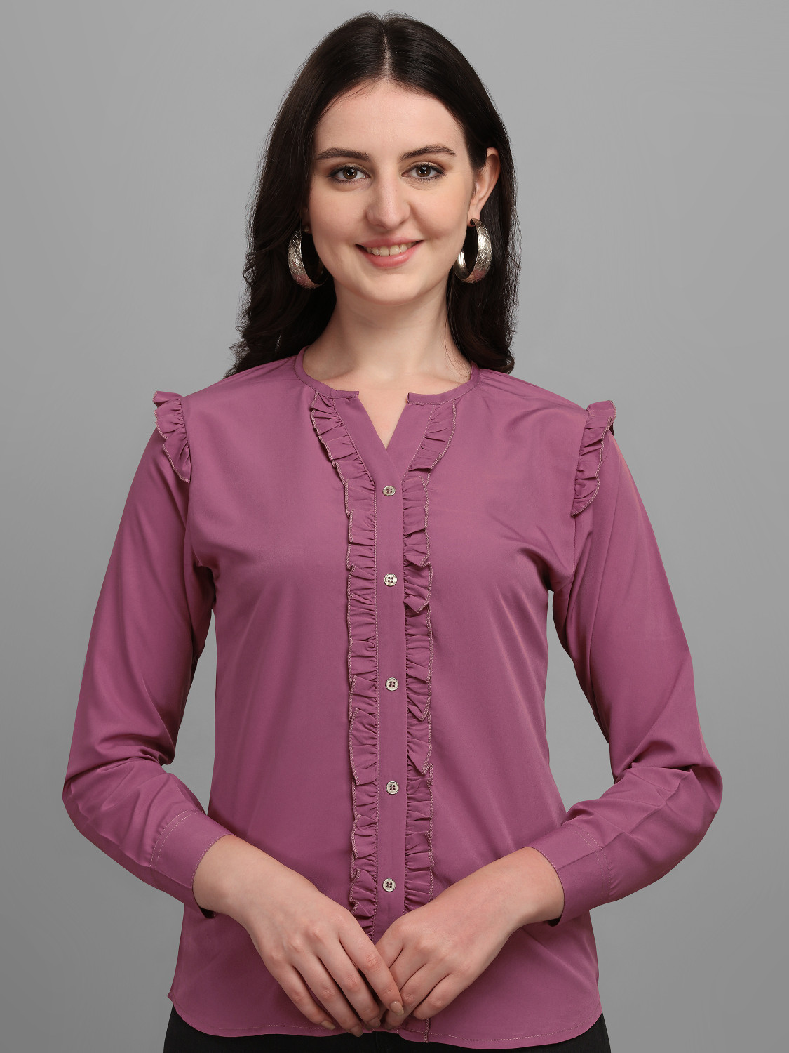 Image of Kinjo Casual Solid Women Orange Top