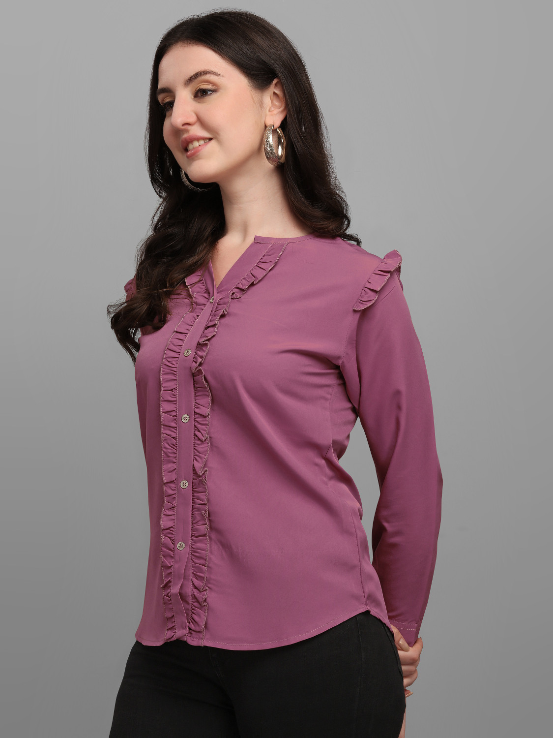 Image of Kinjo Casual Solid Women Orange Top