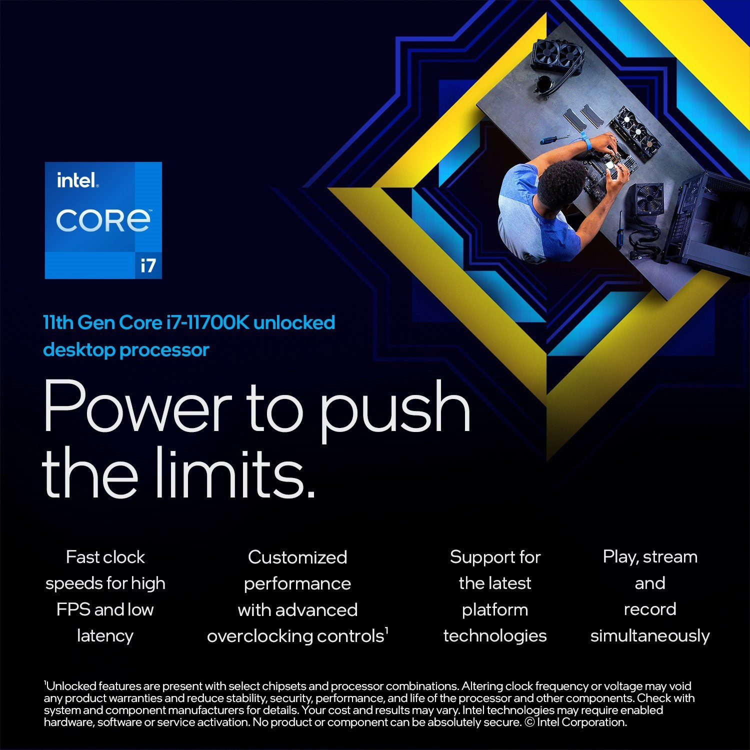 Image of Intel I7-11700K 5 Ghz Upto 5 GHz LGA 1200 Socket 8 Cores 16 Threads Desktop Processor