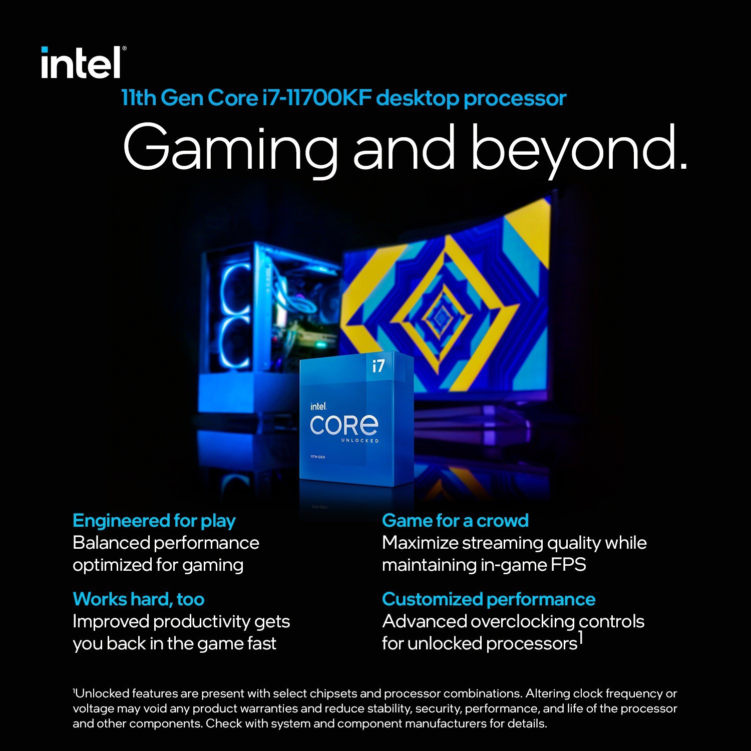 Image of Intel I7-11700K 5 Ghz Upto 5 GHz LGA 1200 Socket 8 Cores 16 Threads Desktop Processor