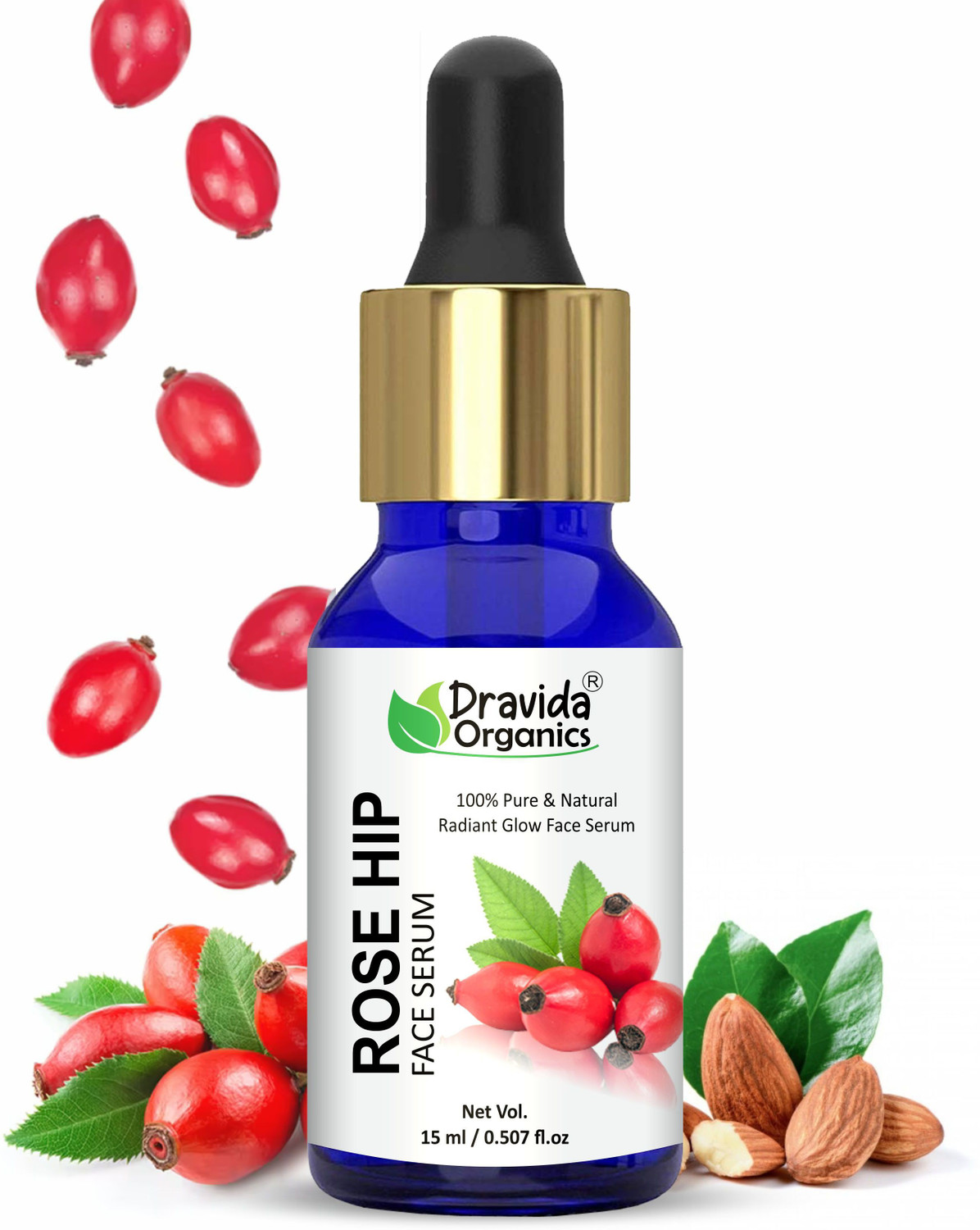 Image of Dravida Organics Radiant Glow Face Serum - Rose Hip