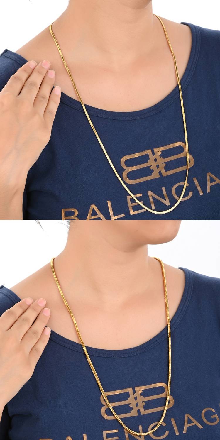 AanyaCentric 28inches Long Trendy Fancy Latest Design Neck Chain Combo Pack for Men Women Gold-plated Plated Brass Chain