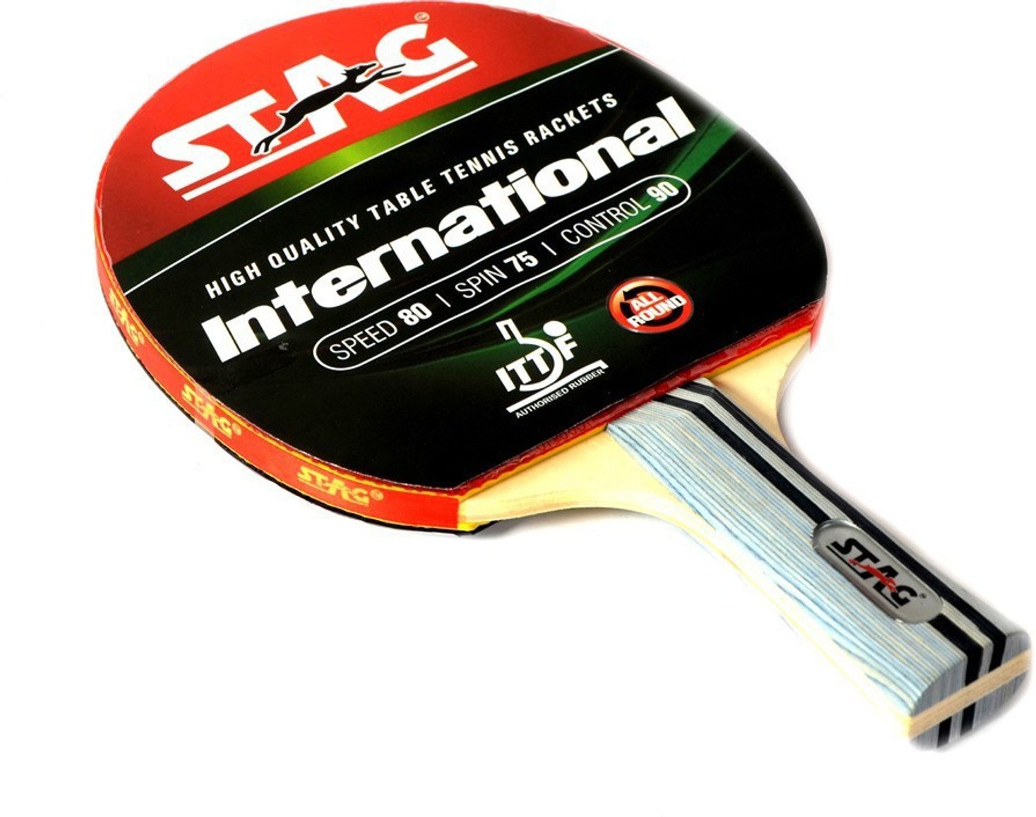 Image of STAG International Red, Black Table Tennis Racquet