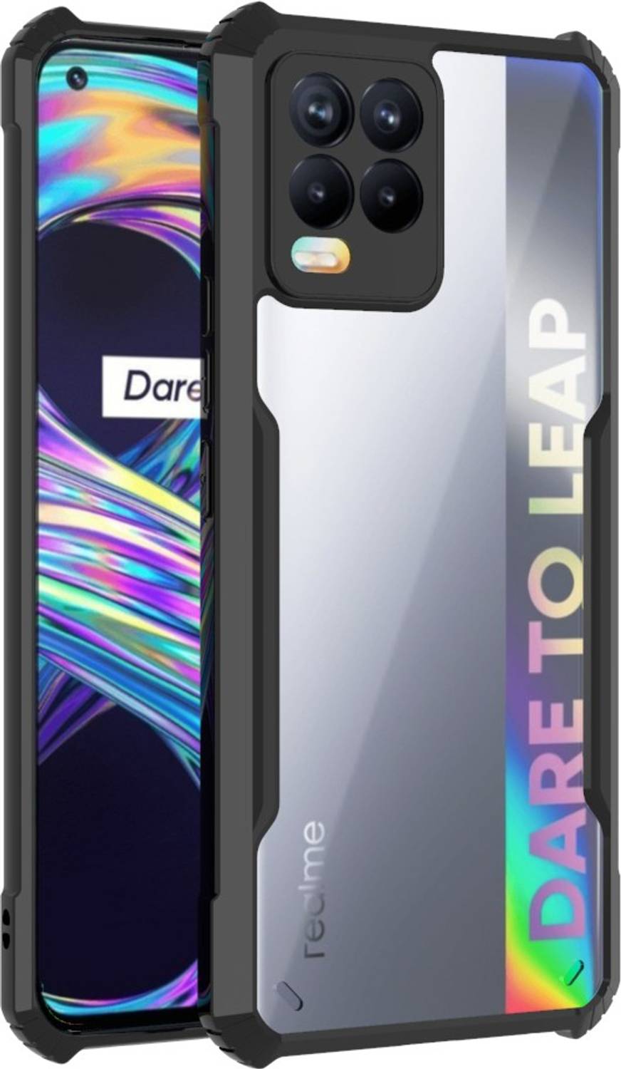 KartV Back Cover for Realme 8 Pro, 8 4G, 8 - Black