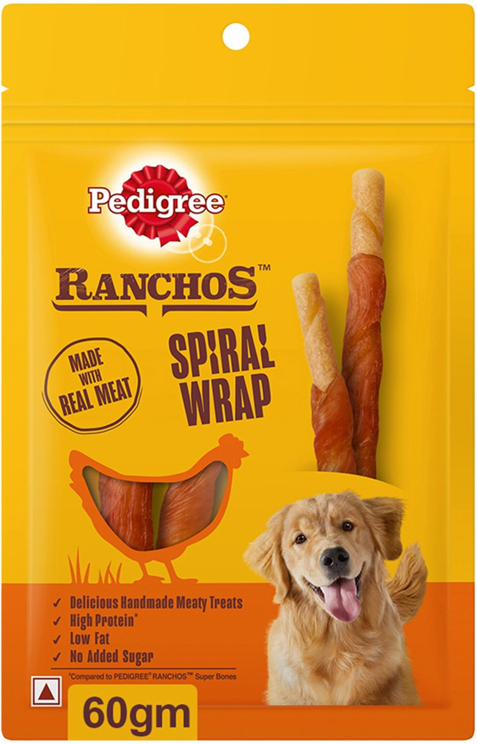 Image of PEDIGREE Ranchos Spiral Wrap and Smoky Flavor Chicken Dog Treat