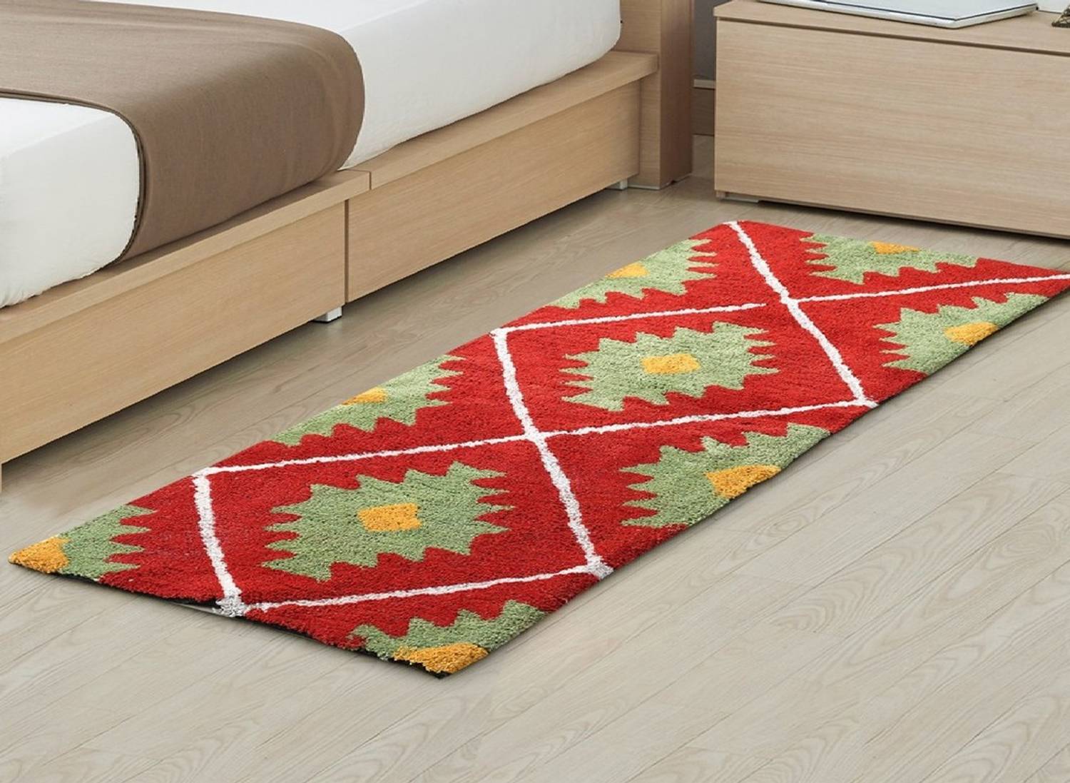 AAZEEM 2 ft  X 4 ft Cotton Runner