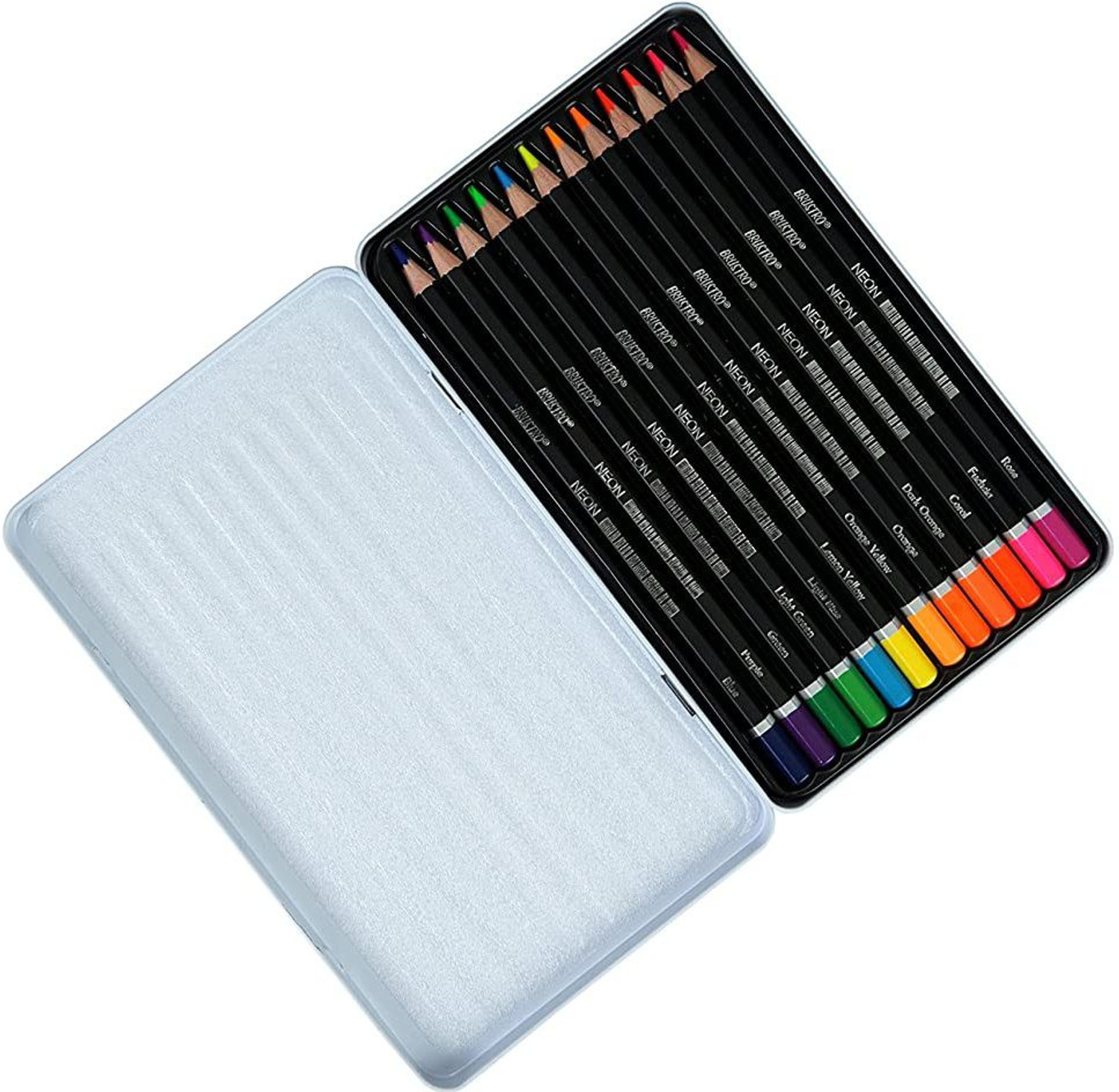 Image of BRuSTRO Neon Pencils Round Shaped Color Pencils