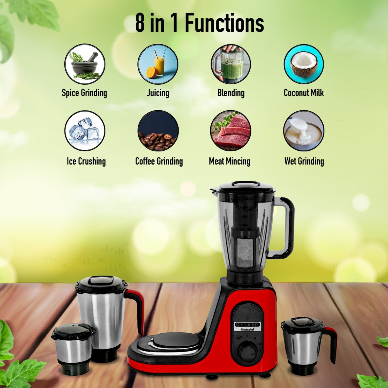 Image of FABER Master Chef 800 W Mixer Grinder