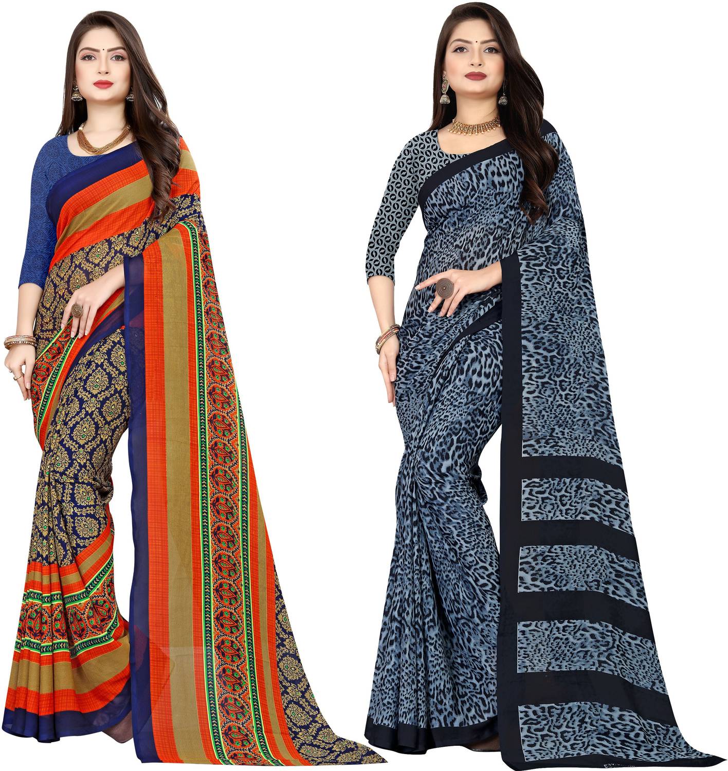 Anand Sarees Printed Daily Wear Georgette Saree
