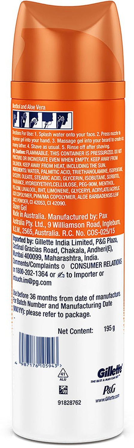 Image of Gillette Pro Shaving Gel Icy Cool With Menthol