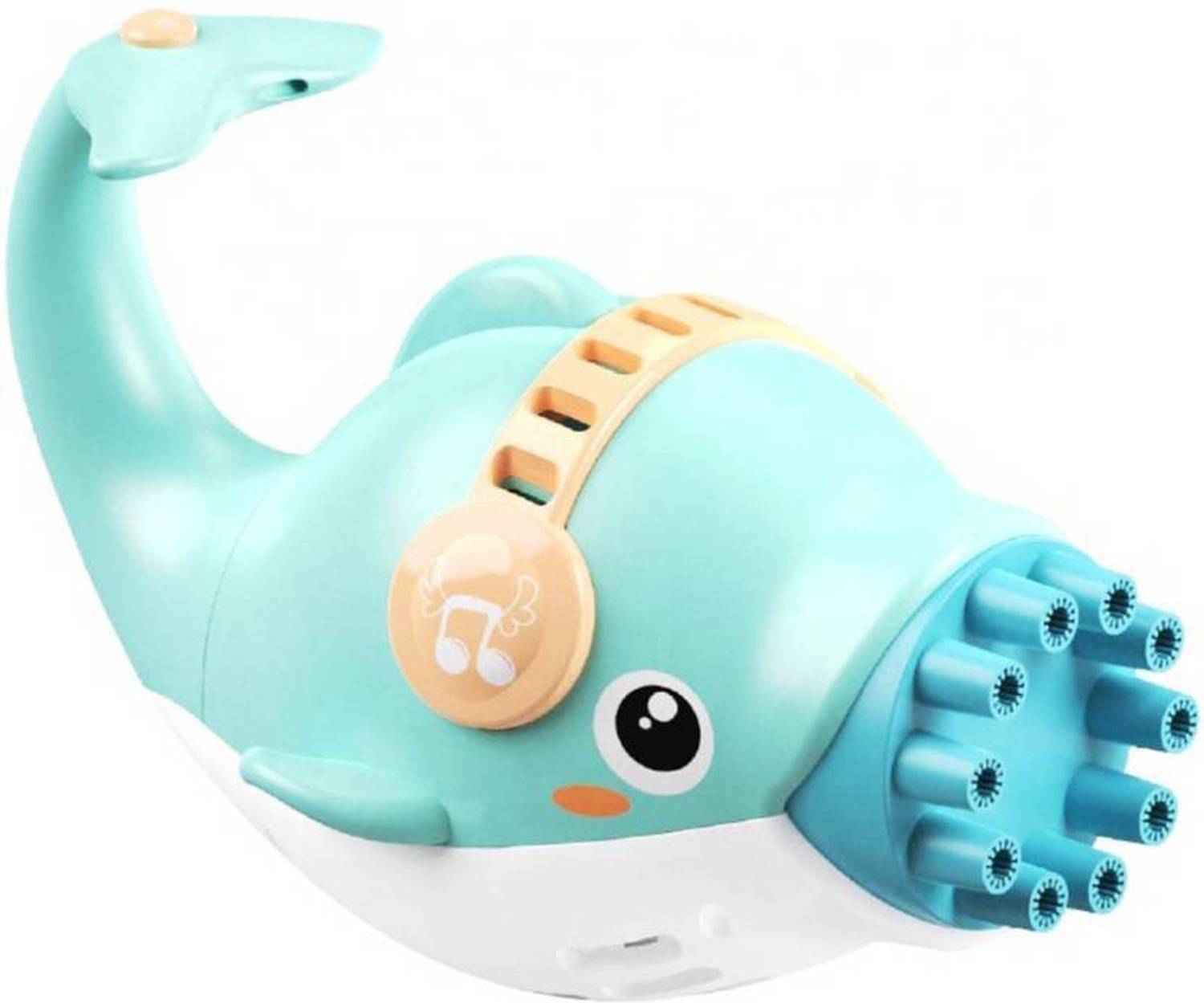 Amaflip Dolphin Gatling Bubble Gun, 10-Holes Electric Bubble Maker Water Gun