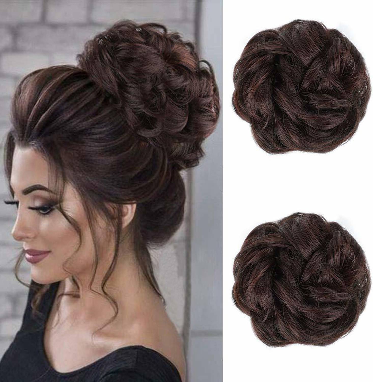 BeatStock Synthetic Bun Extension And Wigs Artificial Juda For Women's in Brown Color Hair Extension