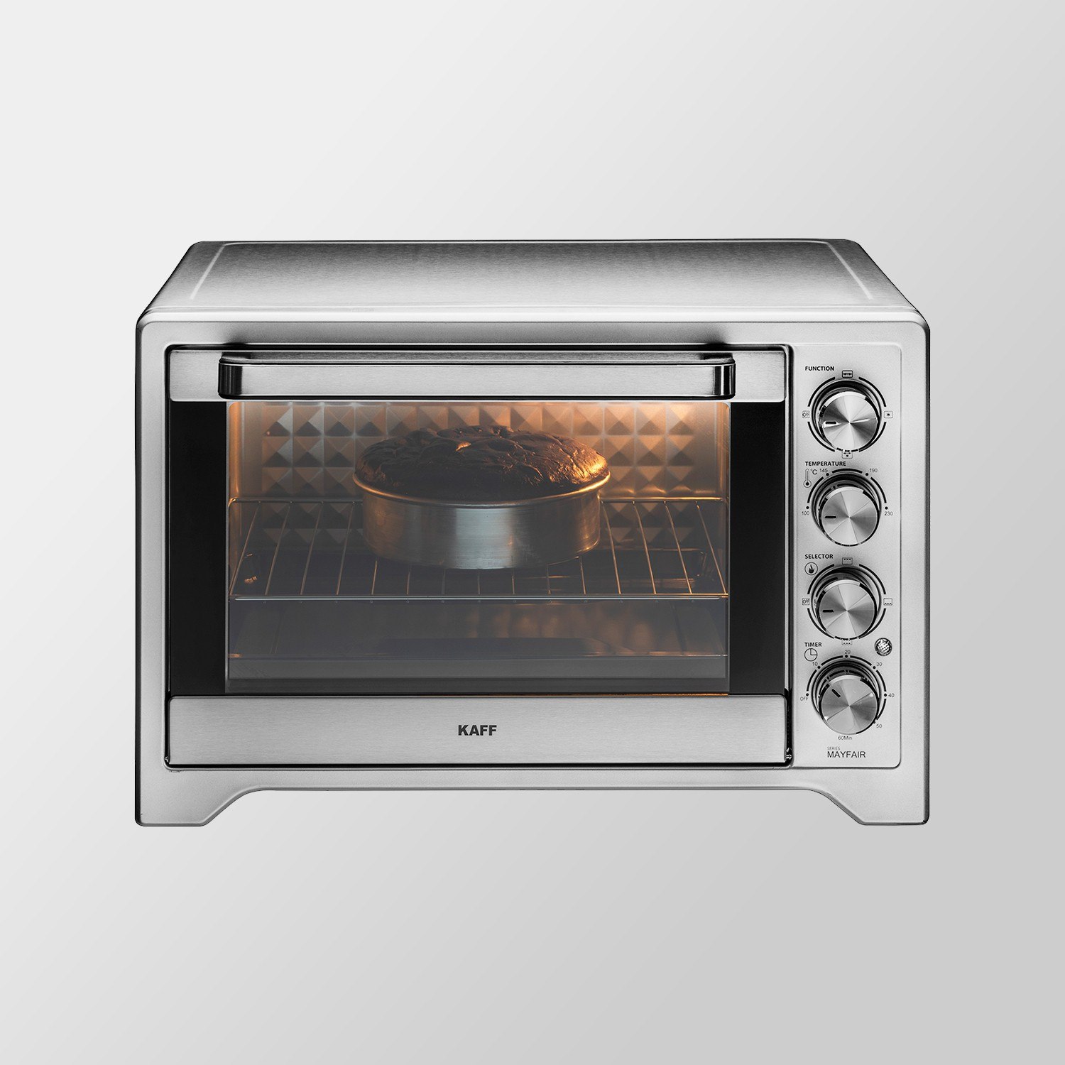 Image of KAFF APPLIANCES 45-Litre Oven Toaster Grill OTG MFOT45-SS, SILVER