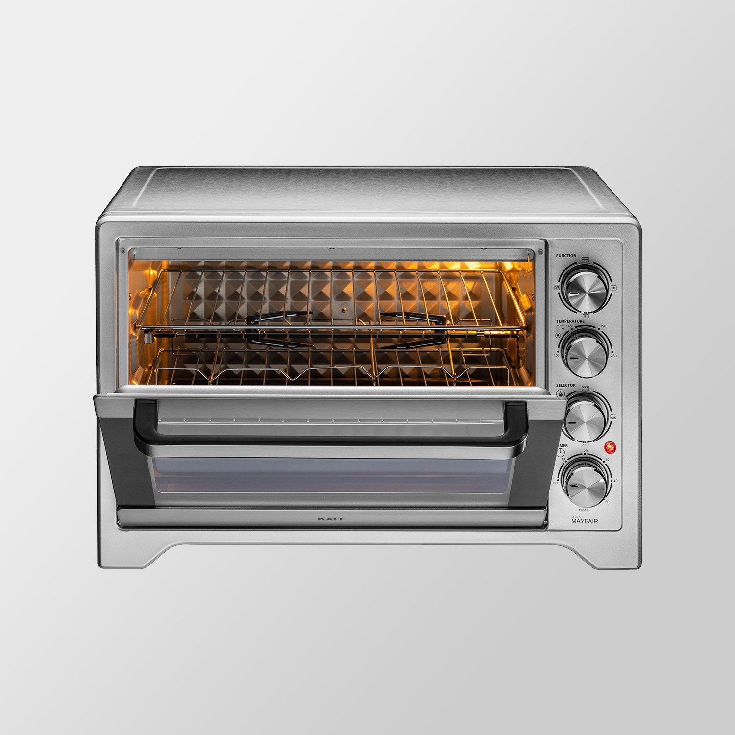 Image of KAFF APPLIANCES 45-Litre Oven Toaster Grill OTG MFOT45-SS, SILVER