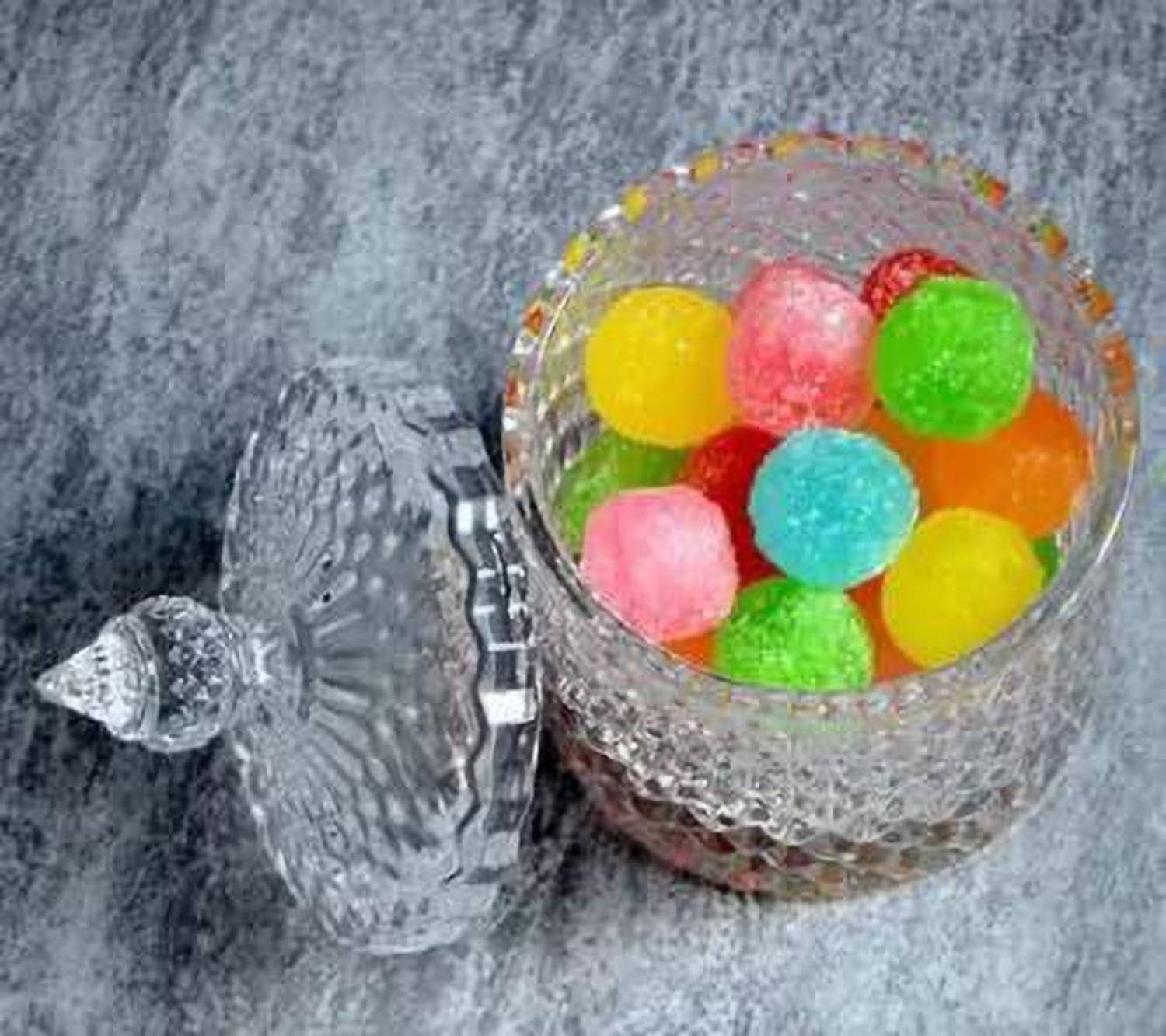 Adinath Creators Glass Cookie Jar  - 350 ml