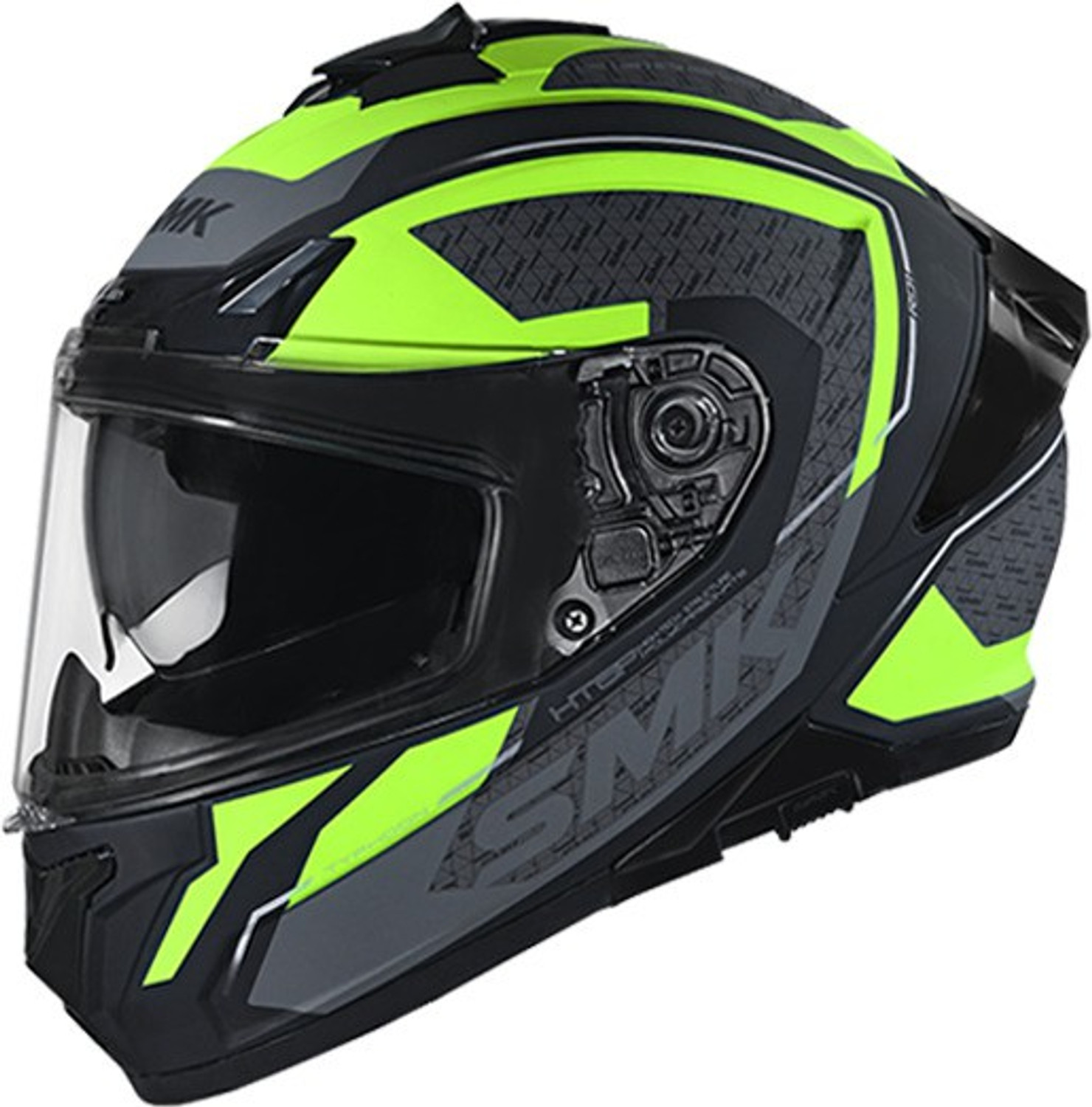Image of SMK TYPHOON RD1 MA246 MATT BLACK YELLOW GREY Motorbike Helmet