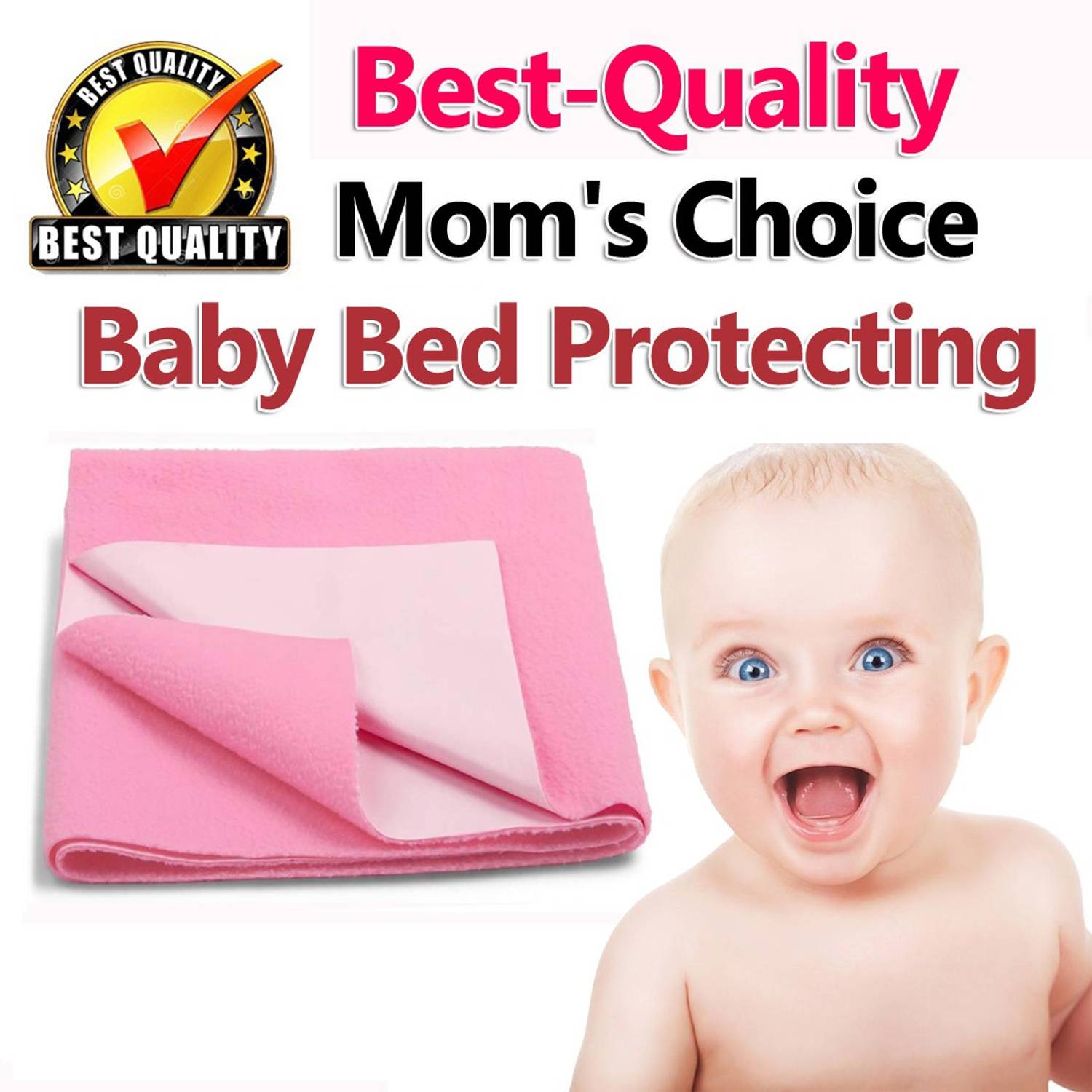 Best-Quality-Hub Polycotton Baby Bed Protecting Mat