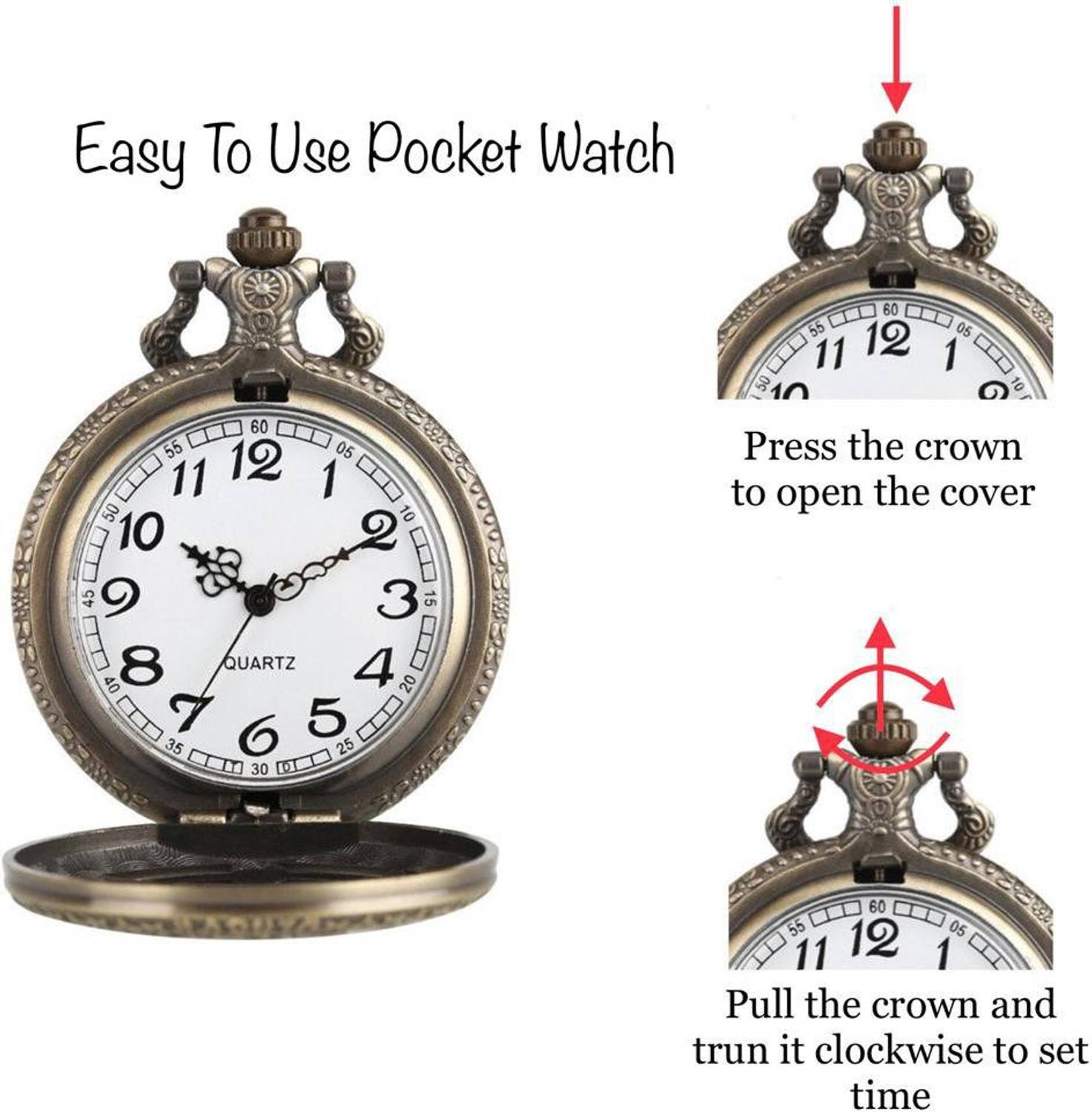 Mubco Antique Death Note Design Quartz Pocket Watch Keychain