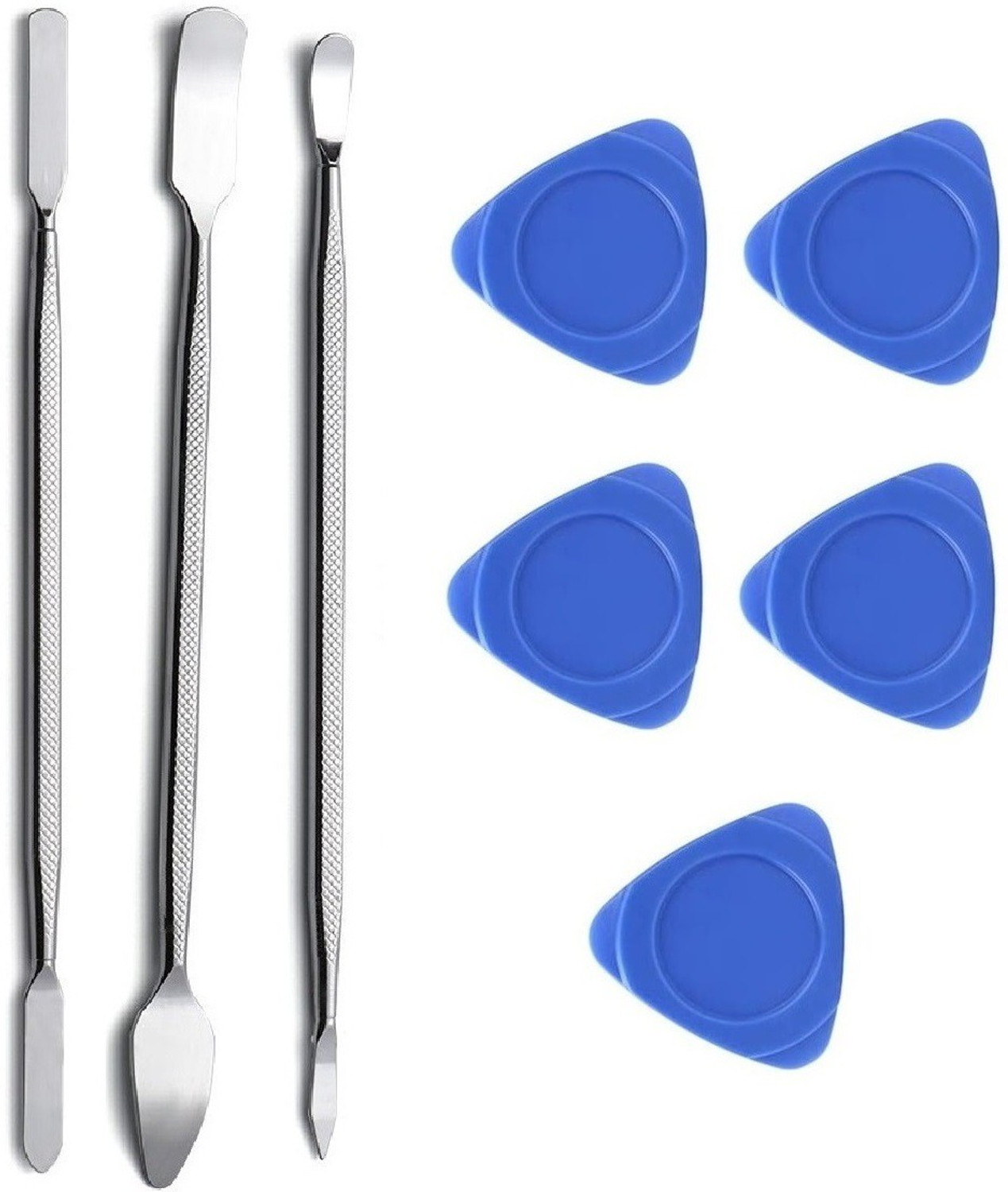 Image of WOWSOME Set of 3 Metal Openers and 5 plastic openers for Cell Phone and Gadget Repairing - Mobile Opening & Repair Speeder Tool