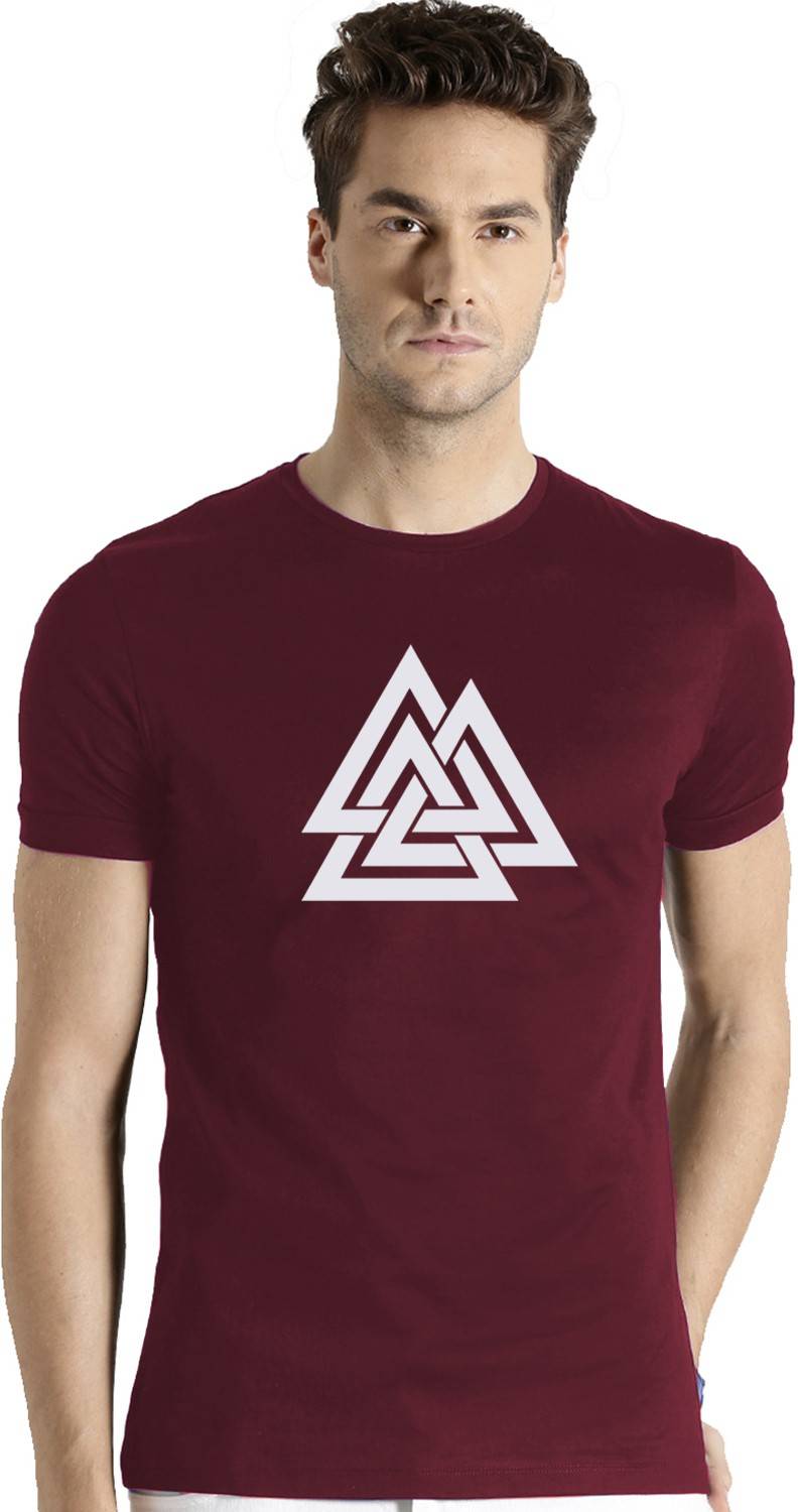 ADRO Graphic Print Men Round Neck Maroon T-Shirt