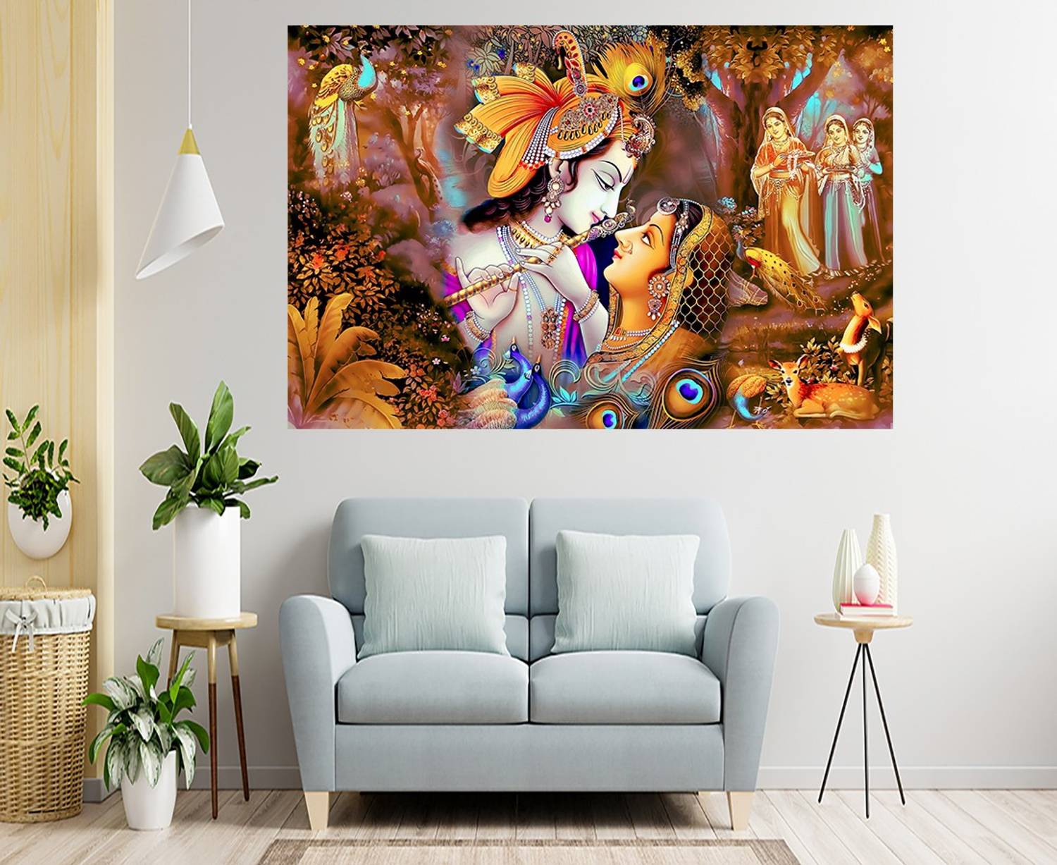 AMBEY DECOR 60 cm x 45 cm Waterproof Religious Vinyl Wallpaper