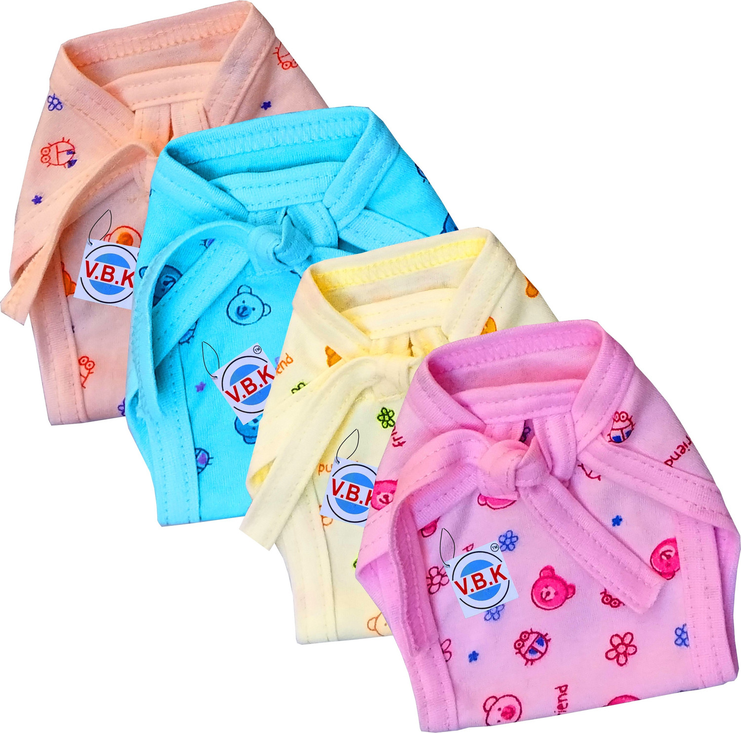 Image of V.B.K Infant Clothing Set With Jabla,Nappy,Mitten and Booties,0-6 Month,Hosiery