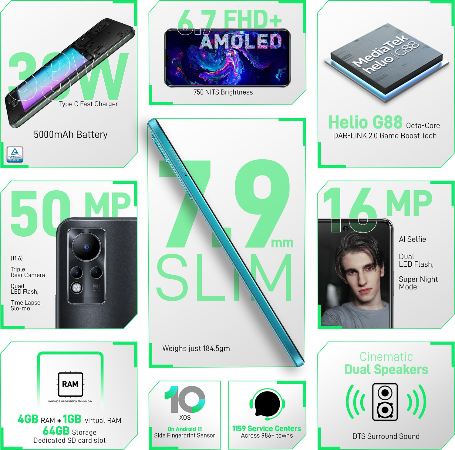 Image of Infinix Note 11 (Celestial Snow, 64 GB)