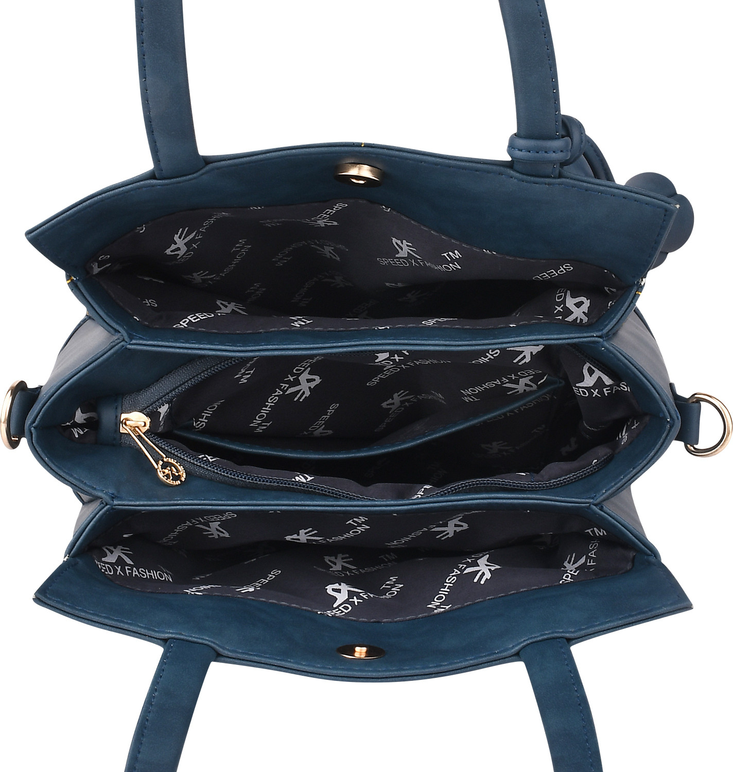 Image of SXF SPEED X FASHION Women Blue Hand-held Bag