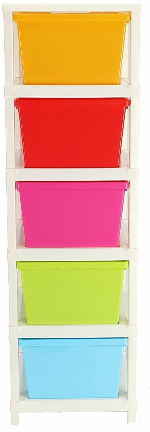 Image of vokay MULTI Layer Plastic Modular Basket Drawer Chest Storage Plastic Free Standing Cabinet