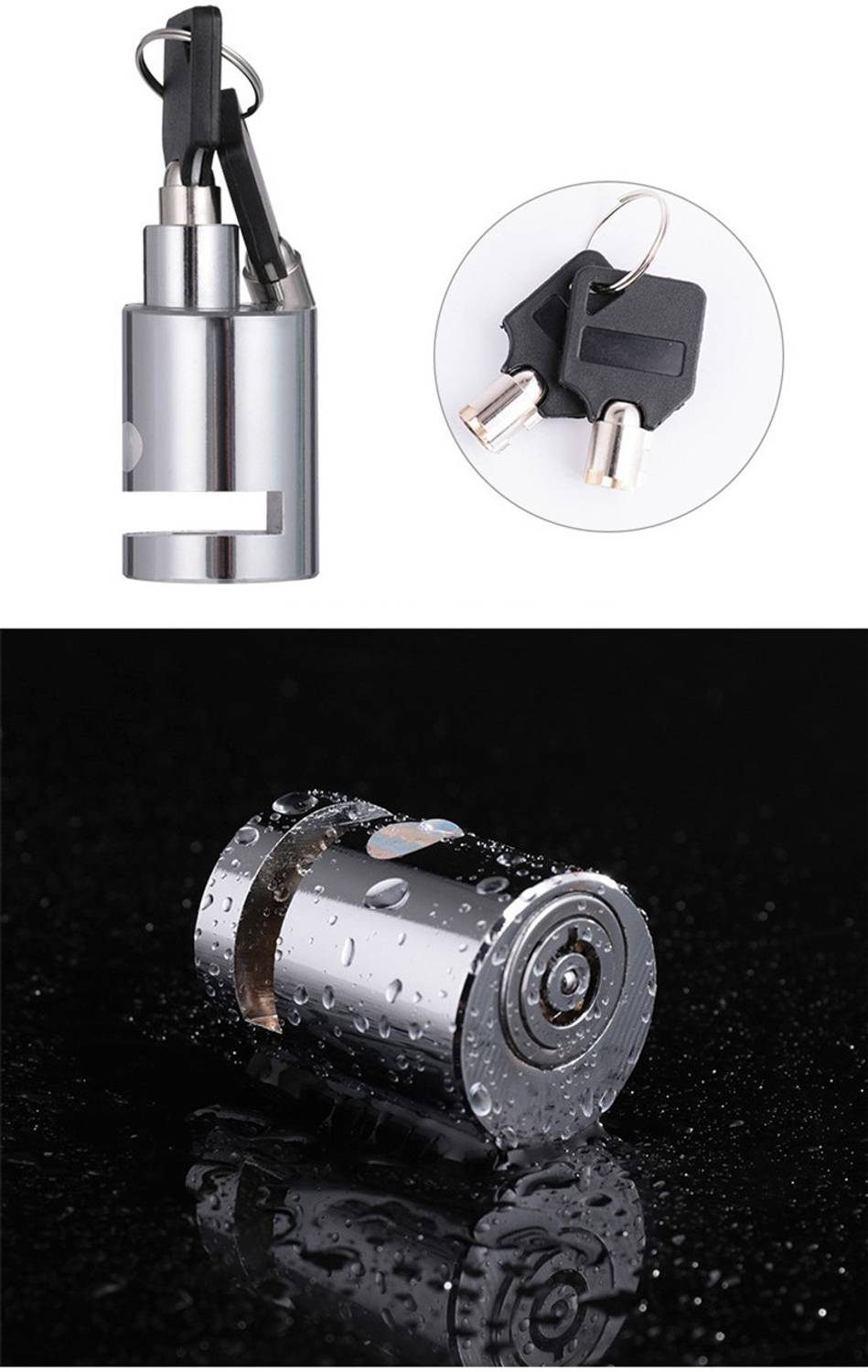 DAZZRIDE Heavy Duty Disc Brake Lock Anti Theft Stainless Steel 7mm