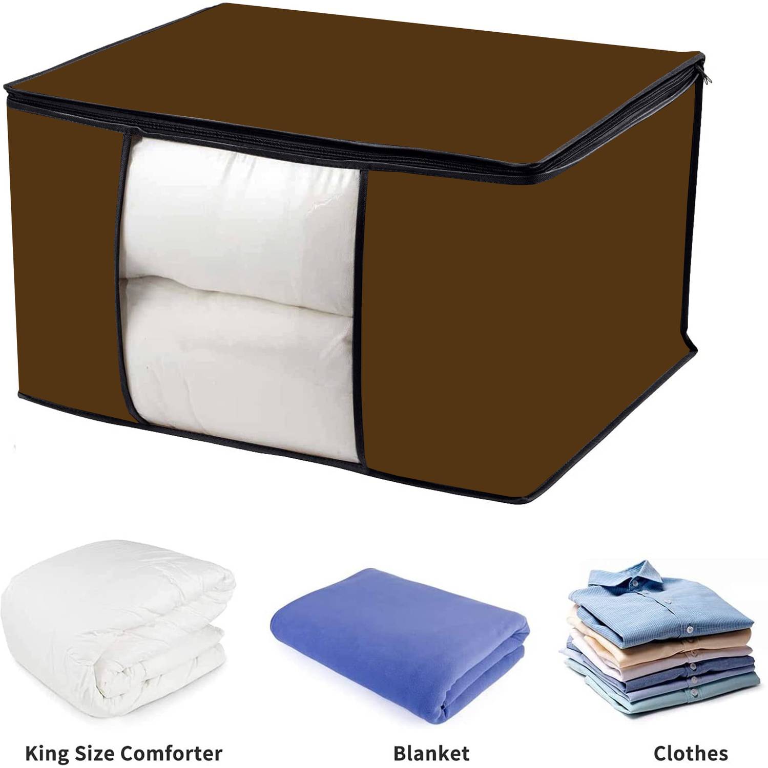 AAVYA UNIQUE FASHION Storage Bag /combal Bag Cover 1 Presents 1 Layered PVC Water ,Dust & proof Large Saree Cover/ Garment Cove / Dr47 B-kit (W21H8D14)