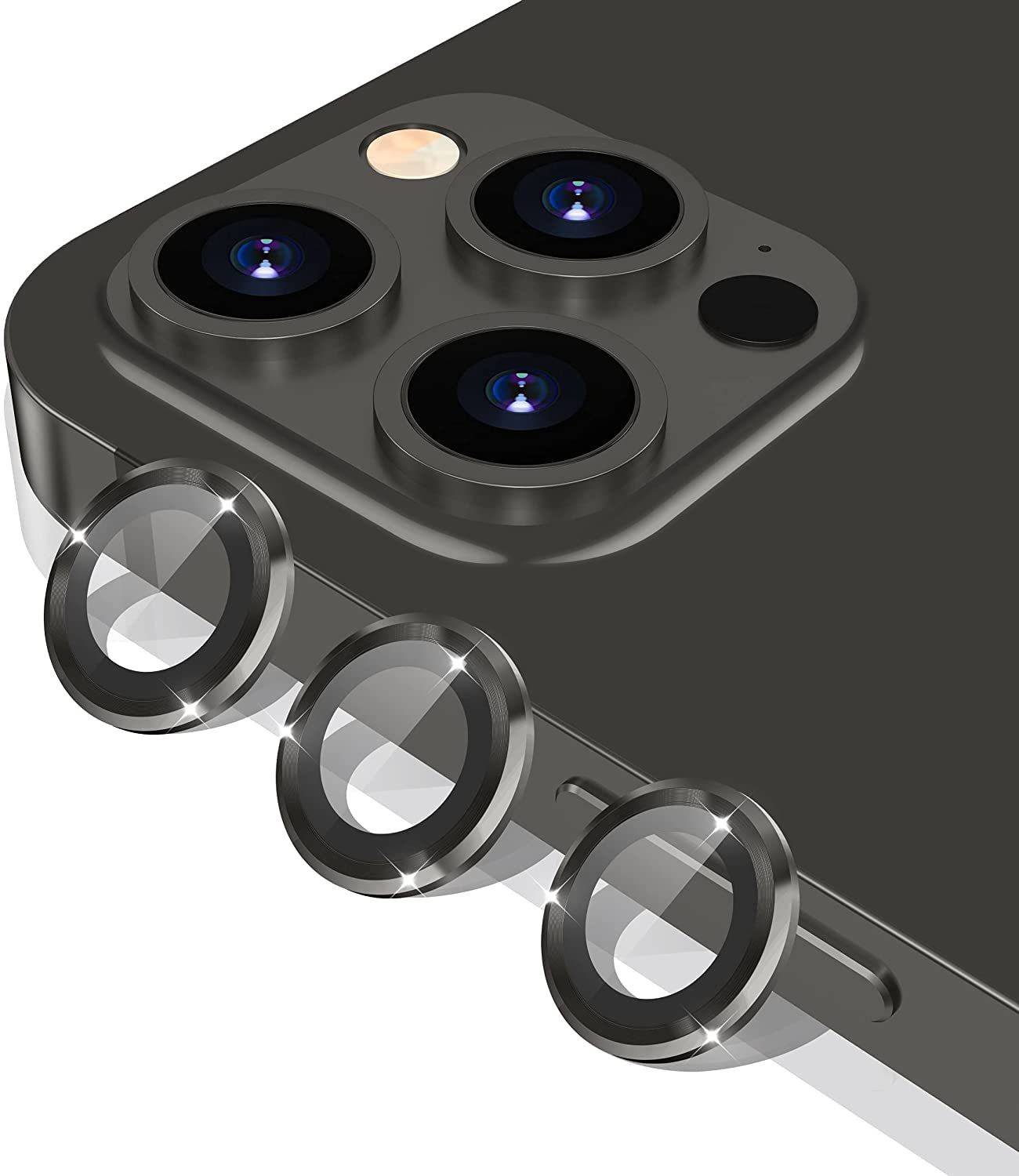 prozzile Camera Lens Protector for Iphone 13 Pro Max, Premium Alu
