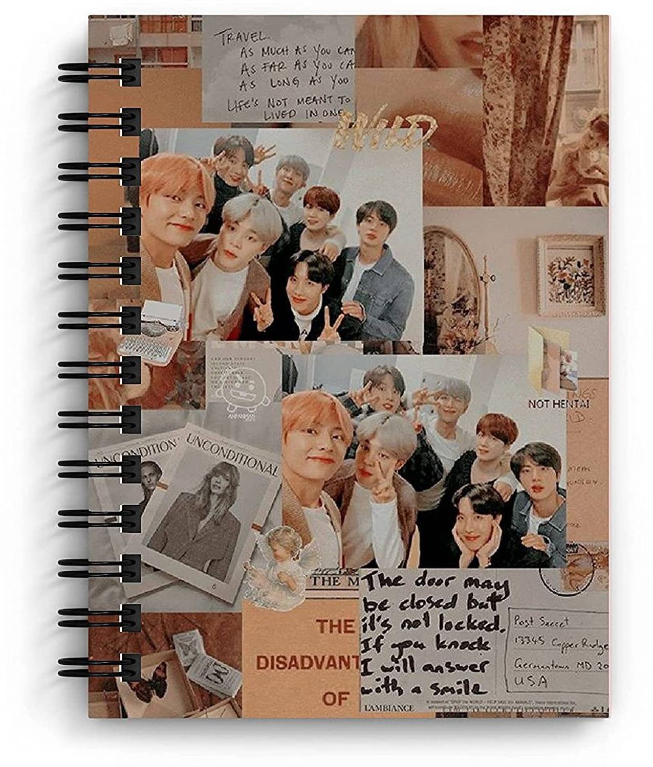 防弾少年団 BTS 君に届く SCRAP BOOK スクラップブック Macro BTS BROWN SCRAPBOOK A5 Diary RULED 160 Pages Price in India
