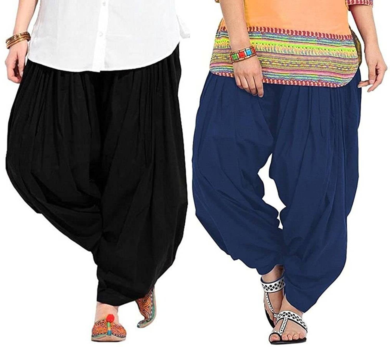 ushagarments Cotton Blend Solid Patiala