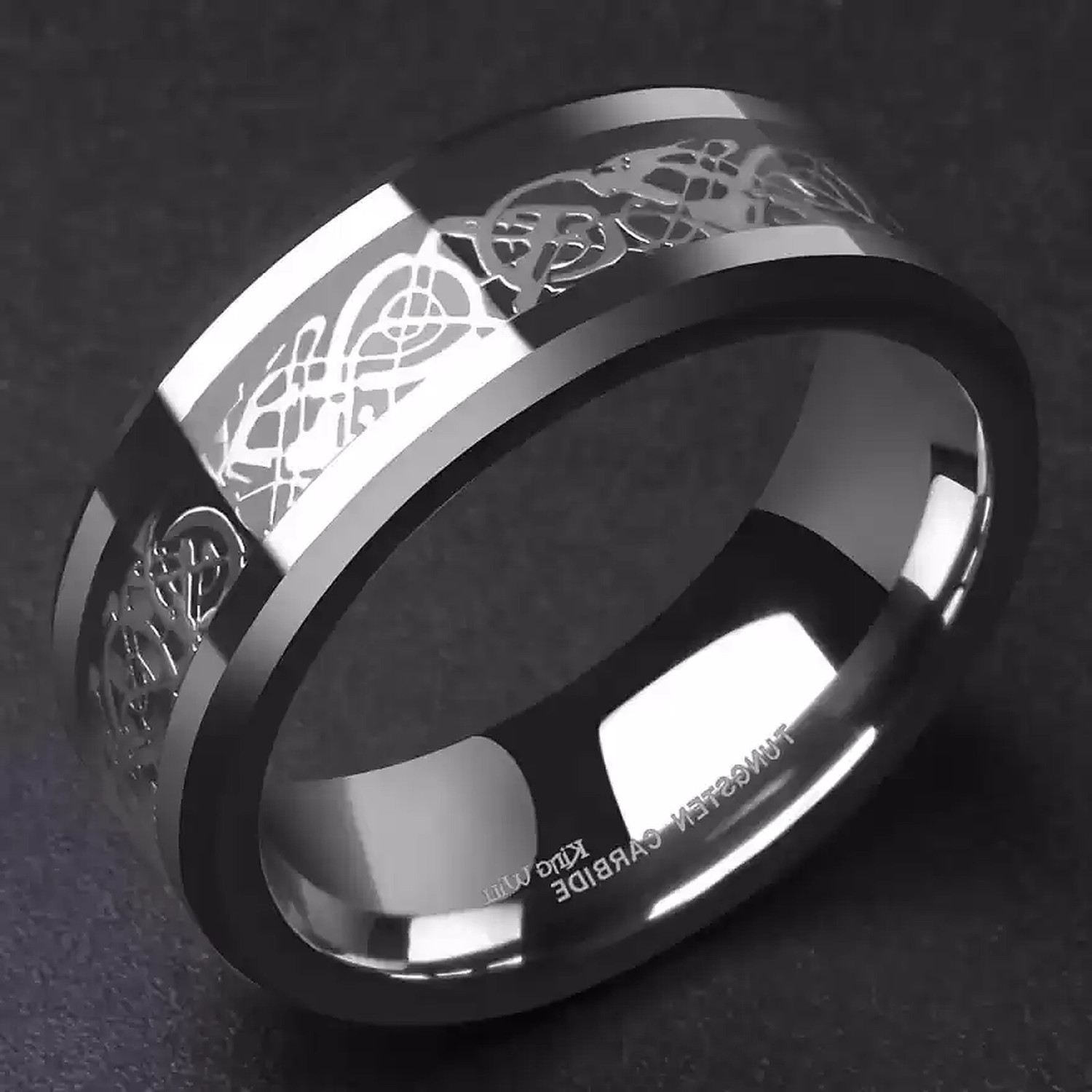 Image of Lila Valentine gift Dragon Black Blue Gold Silver Red Finger Ring - Thumb Ring Alloy Titanium Plated Ring